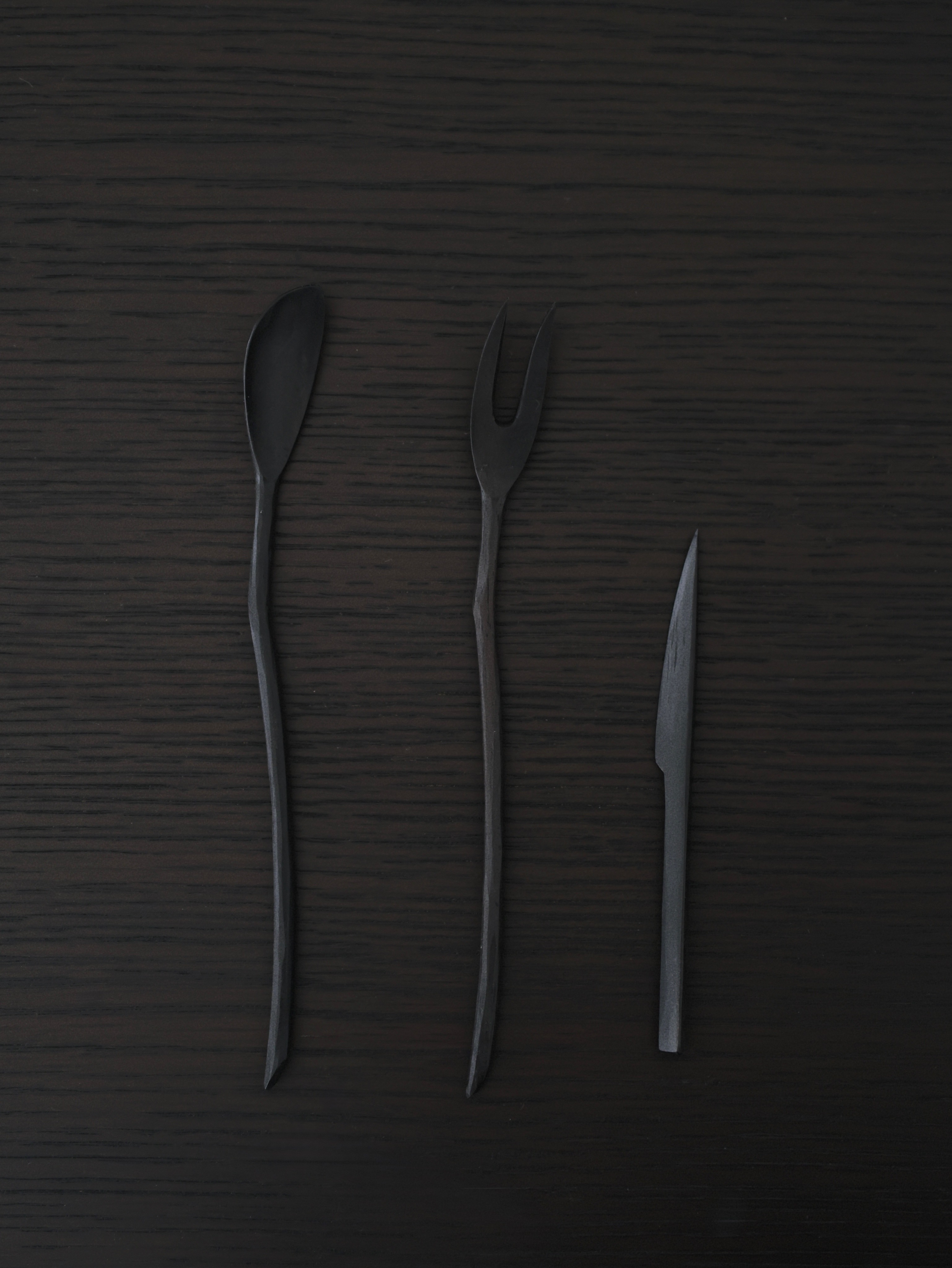 흑단 가지 디저트 스푼 / 포크