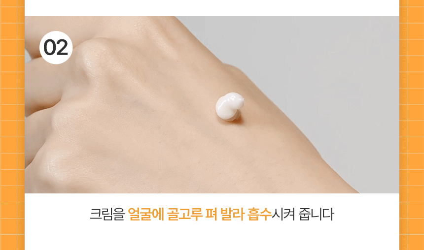 국소 부위에 바르는 크림 특성을 강조하며 집중 케어 이미지를 보여주는 설명 컷
