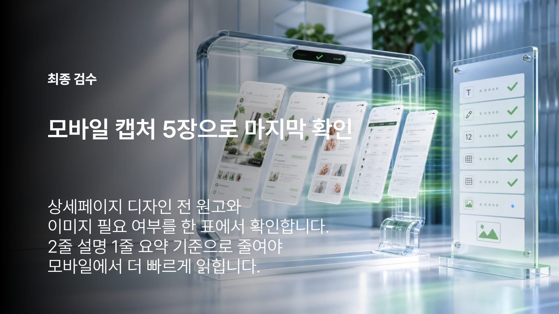 모바일 캡처 검수 화면