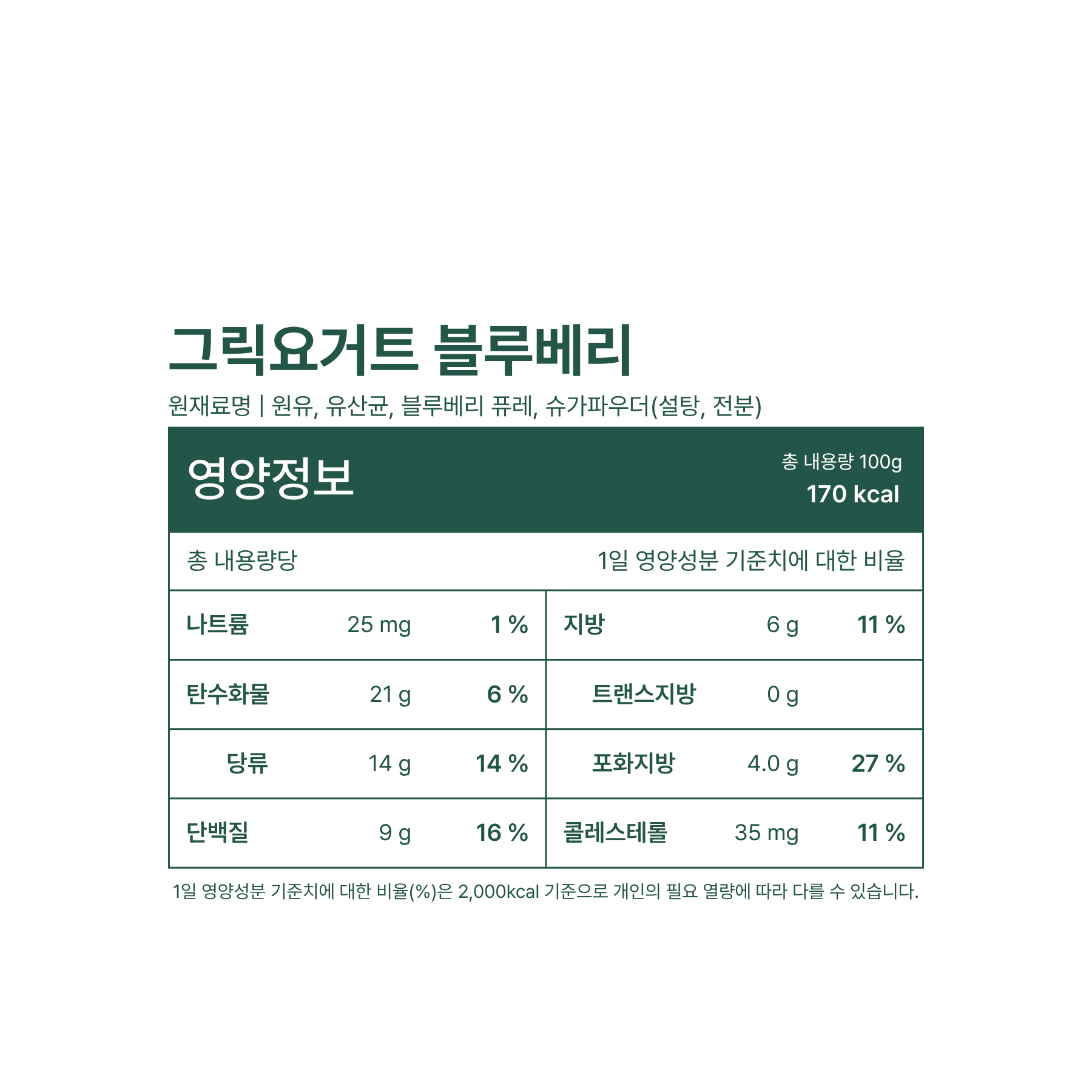 레이지요거트 과일 블루베리