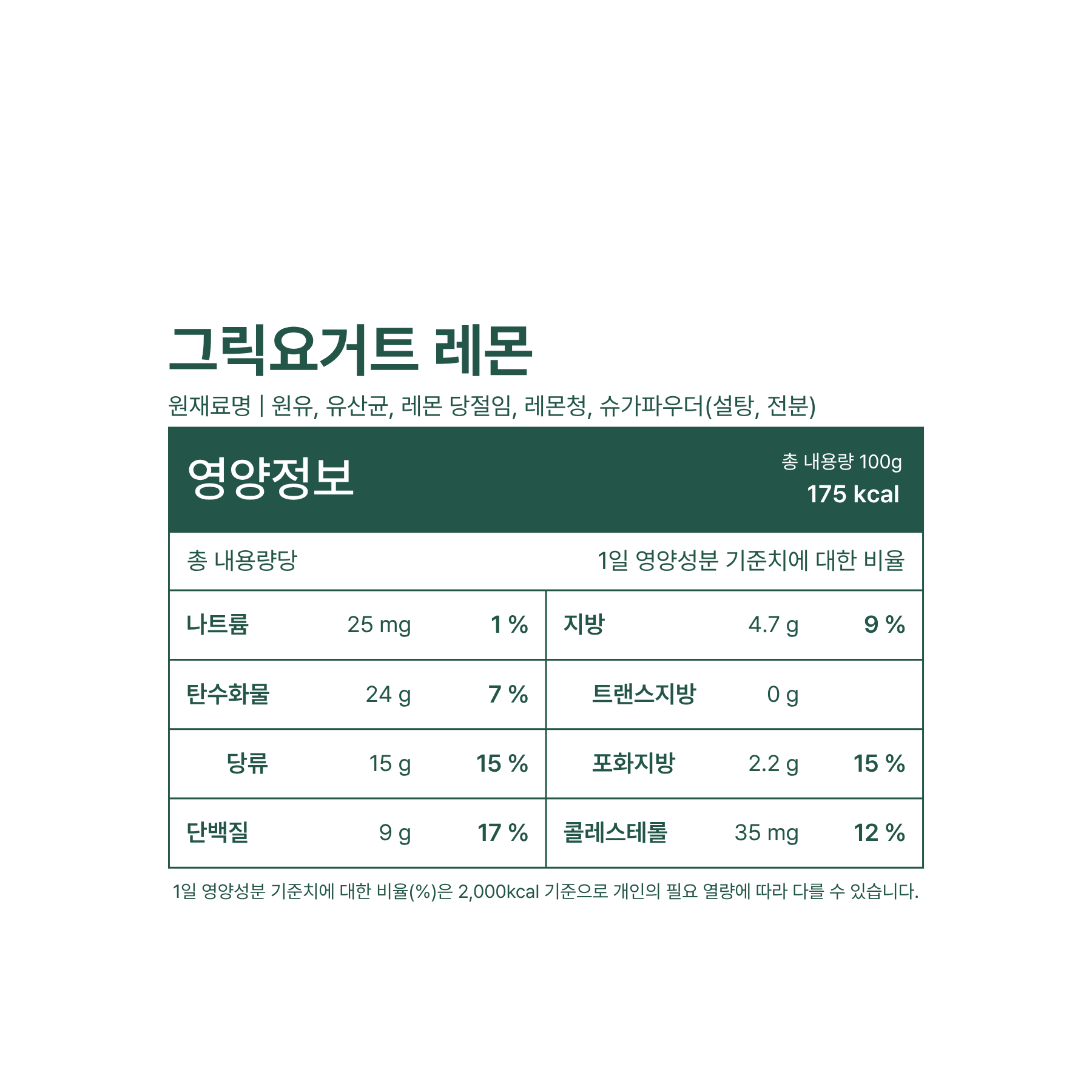 레이지요거트 과일 레몬