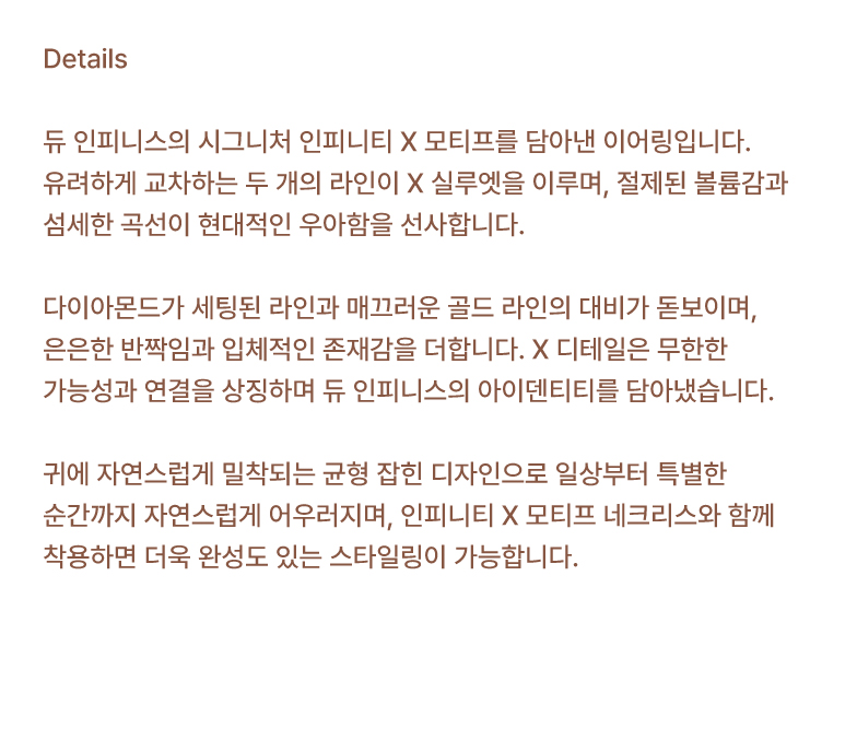 인피니스 X 귀걸이