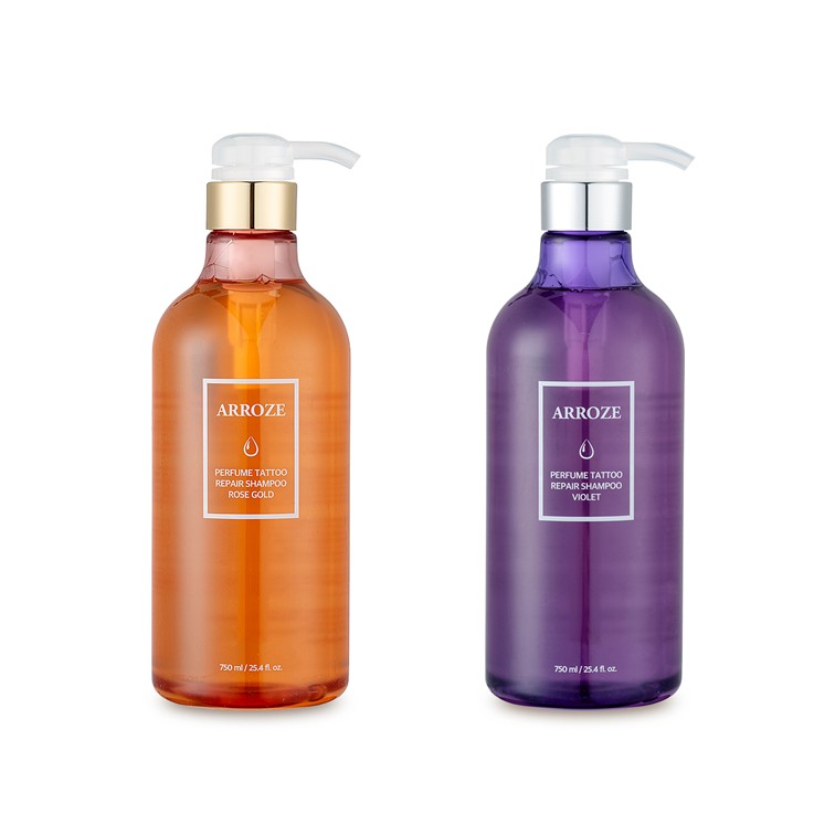 아로즈 퍼퓸 타투 리페어 샴푸 750ml [로즈골드/바이올렛]