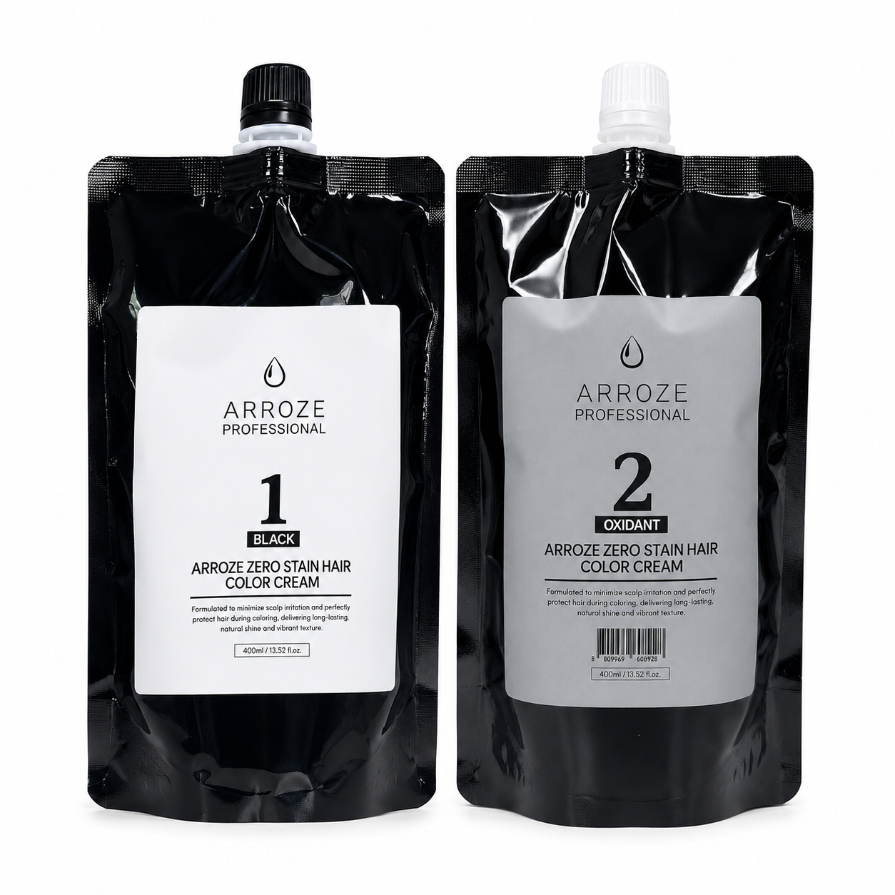 아로즈 프로페셔널 제로 스테인 헤어 컬러크림 블랙 400ml