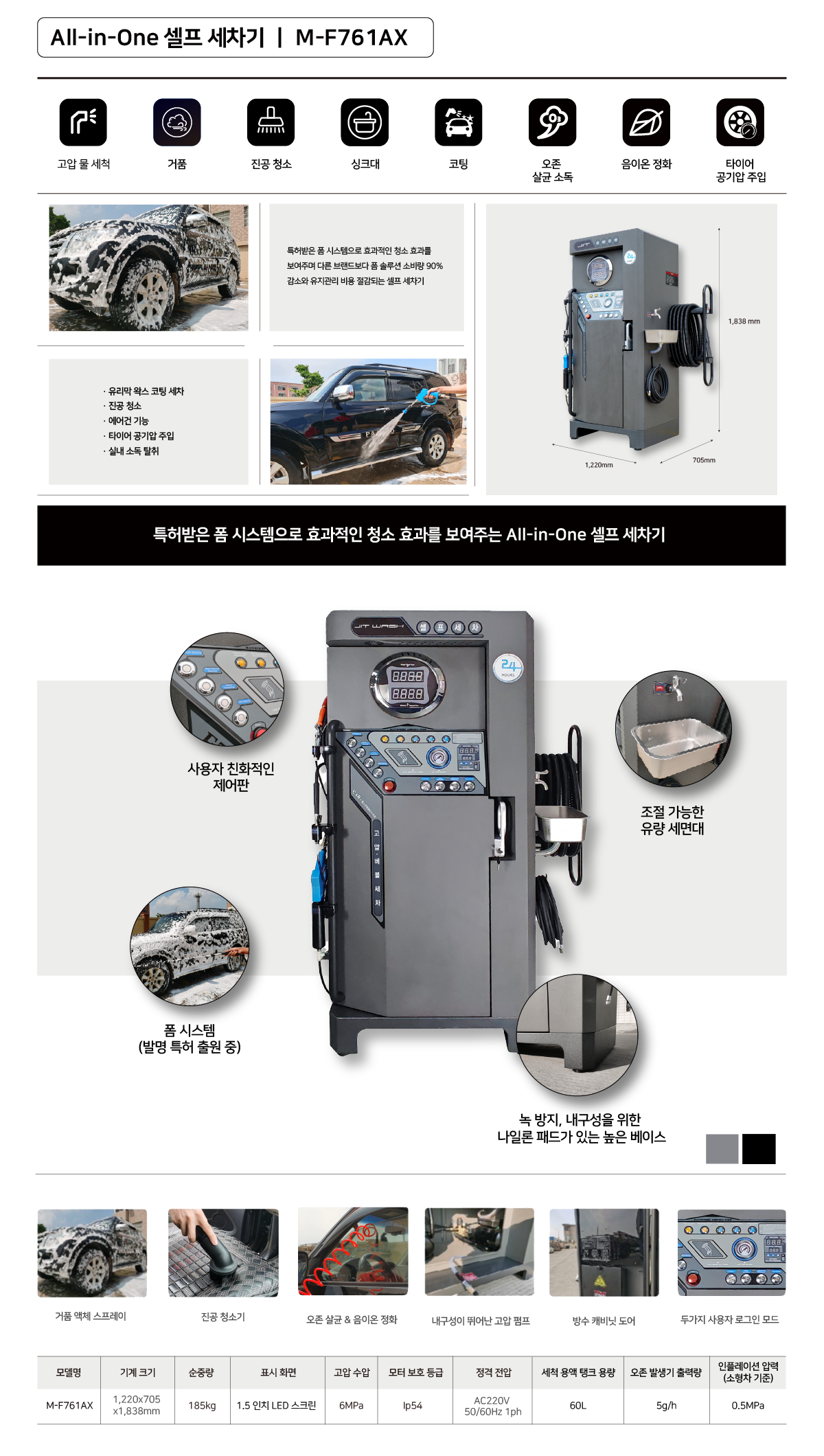 올인원 셀프 세차기 M-F761AX