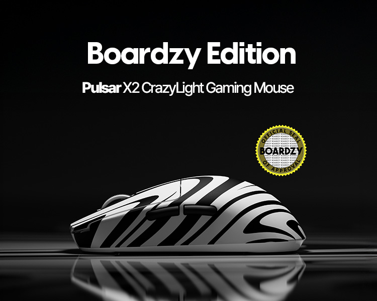 PULSAR 펄사 X2 CrazyLight Boardzy 에디션 초경량 무선 게이밍 마우스 (대칭)