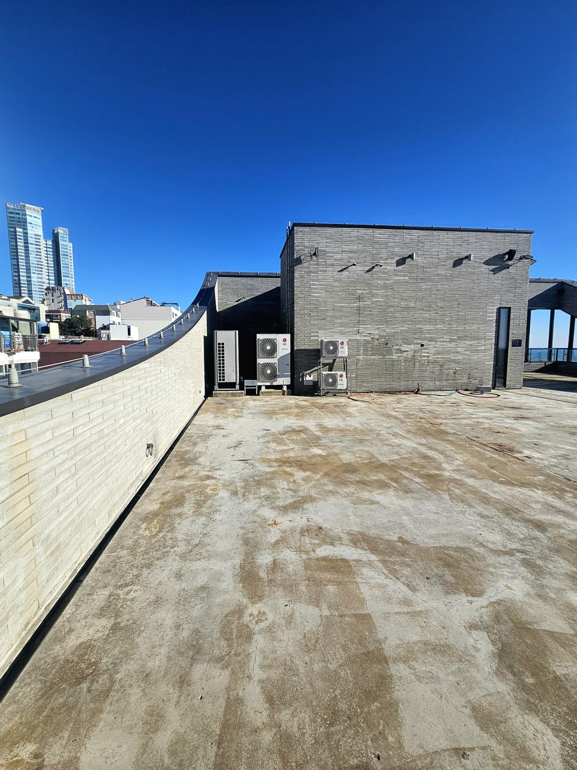 부산 해운대 H사 빌딩 옥상방수 스틸방수 스테인리스옥상방수 스테인리스 스텐방수 시공현장 (주)연합스틸 보강형 시공전