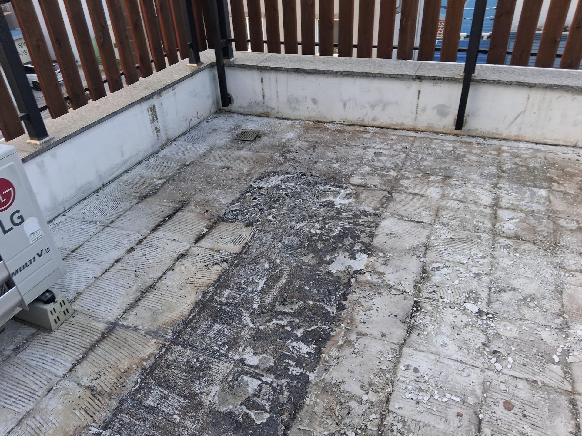 광양 중동 펜션 연합스틸 스테인리스방수 스테인리스 옥상스틸방수 시공현장 실링형 시공전