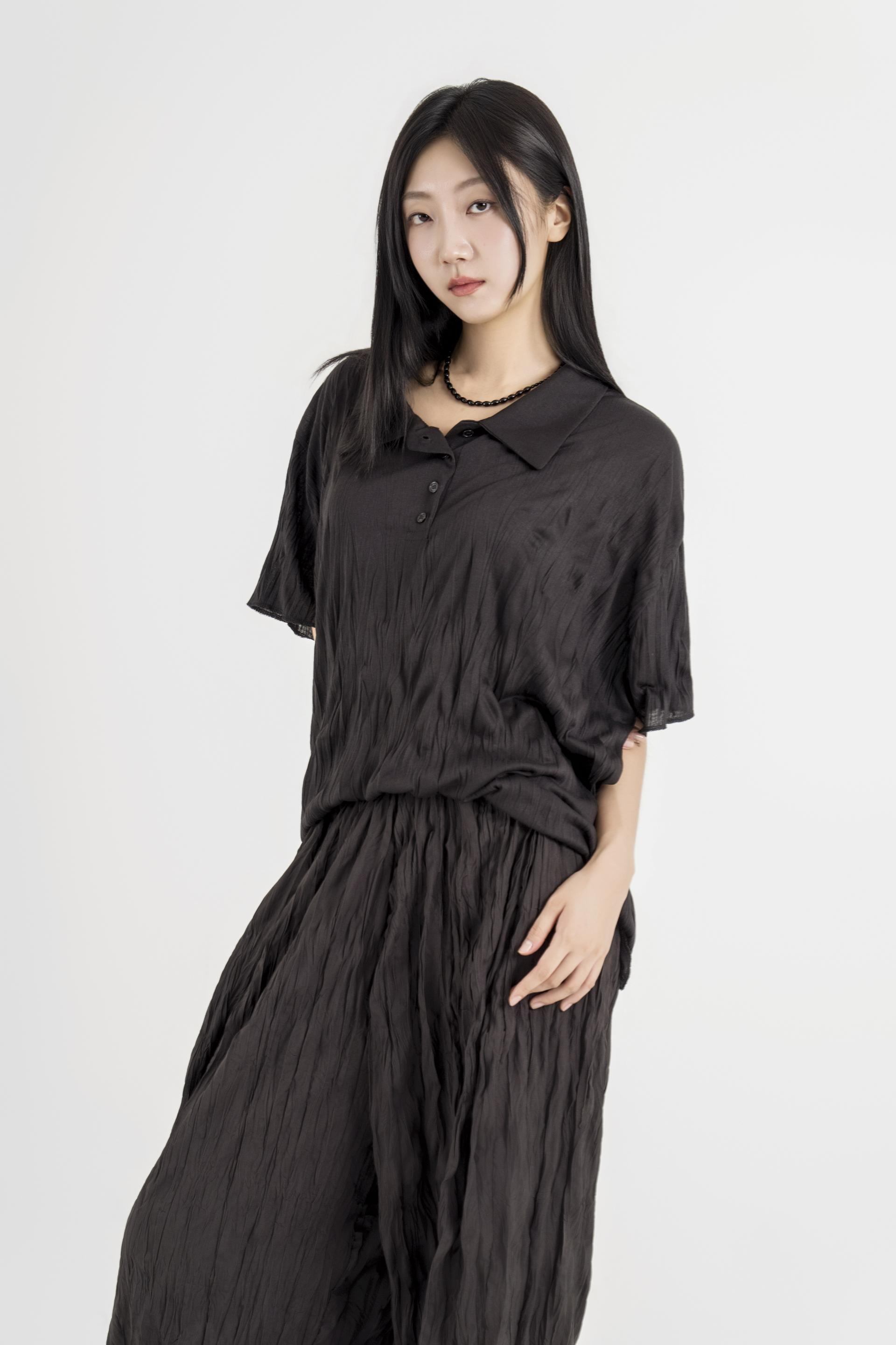 텍스처 볼륨 하렘 팬츠