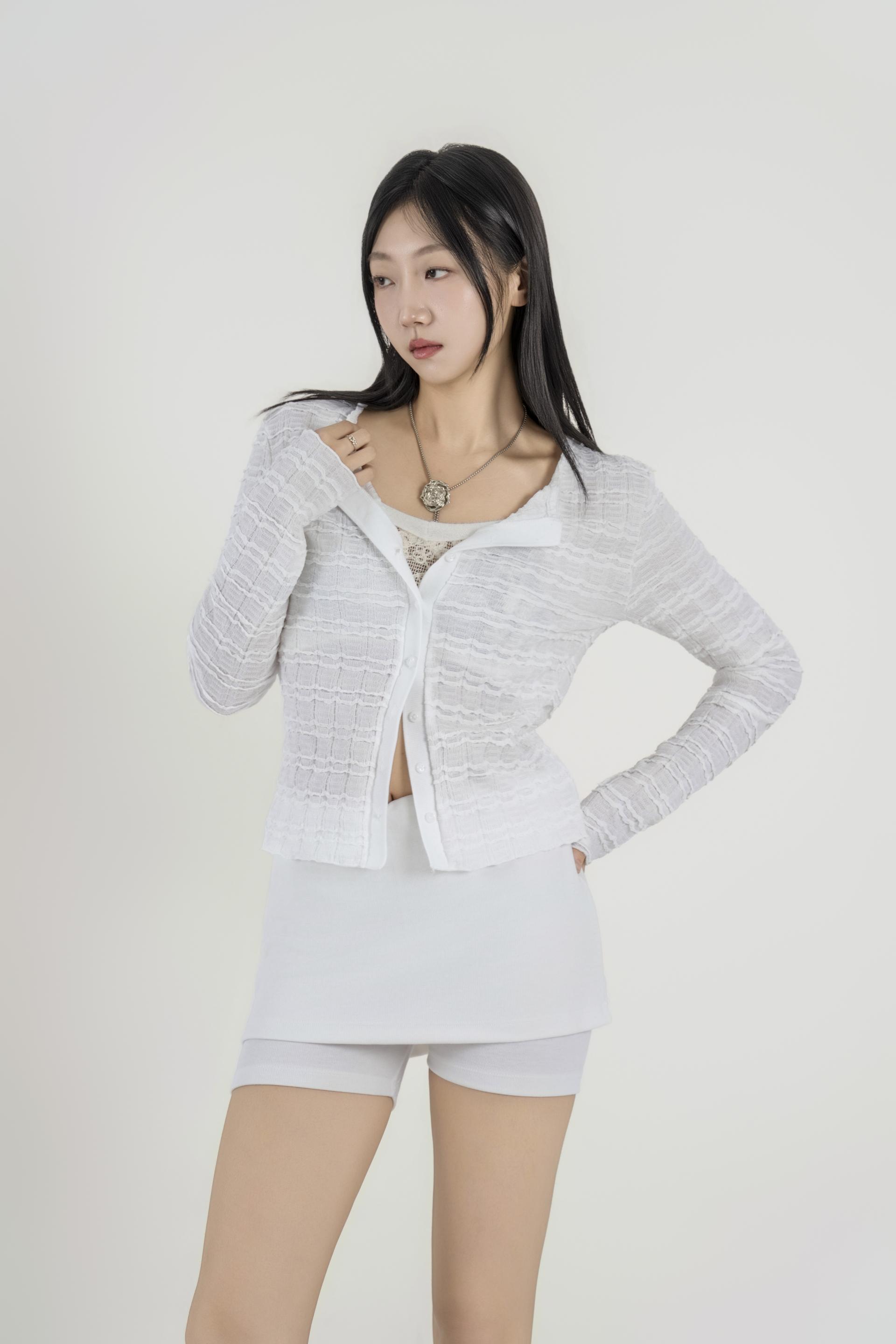 링클웨이브 시어 가디건