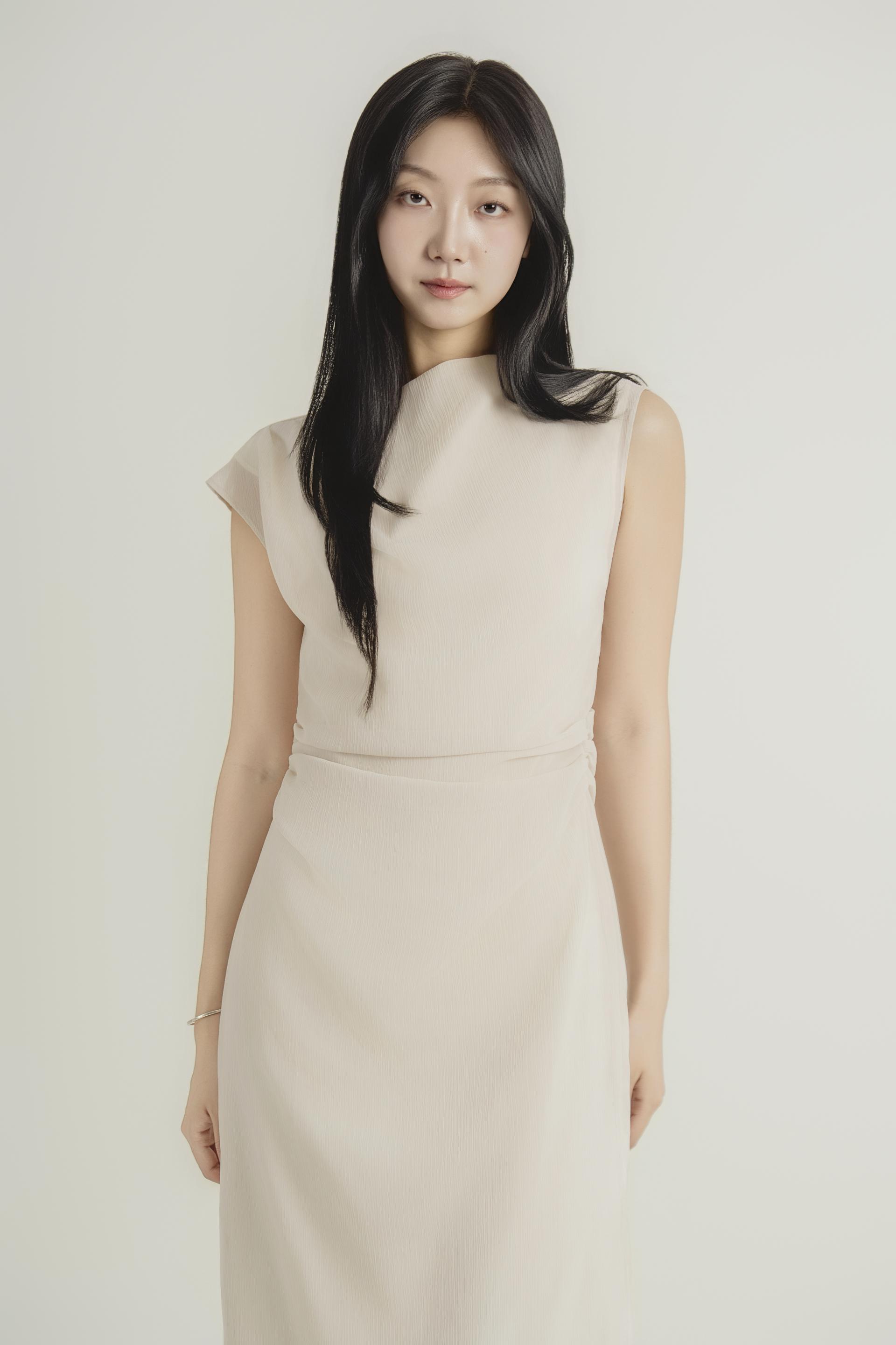 시어 레이어드 슬리브리스 원피스