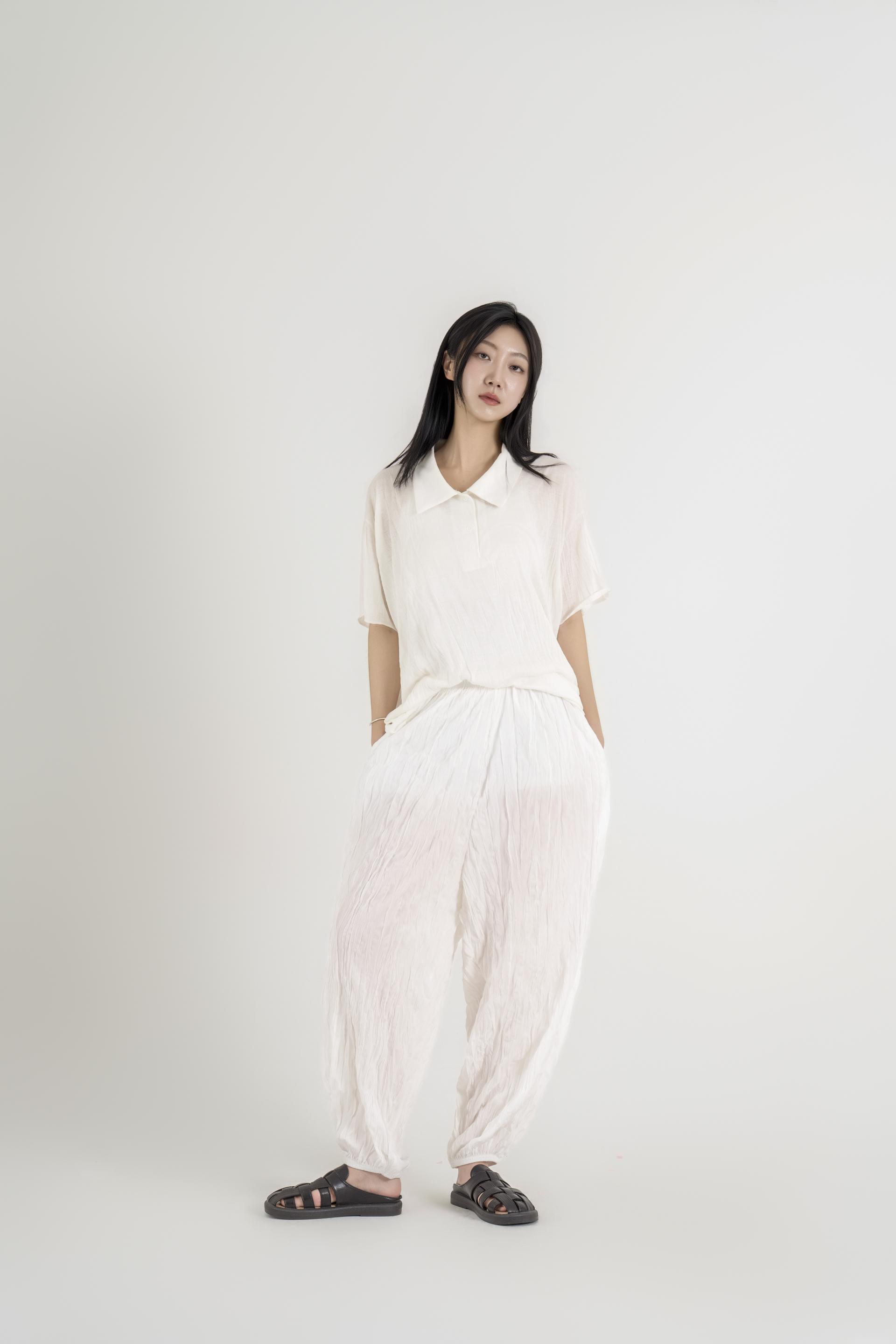 텍스처 볼륨 하렘 팬츠