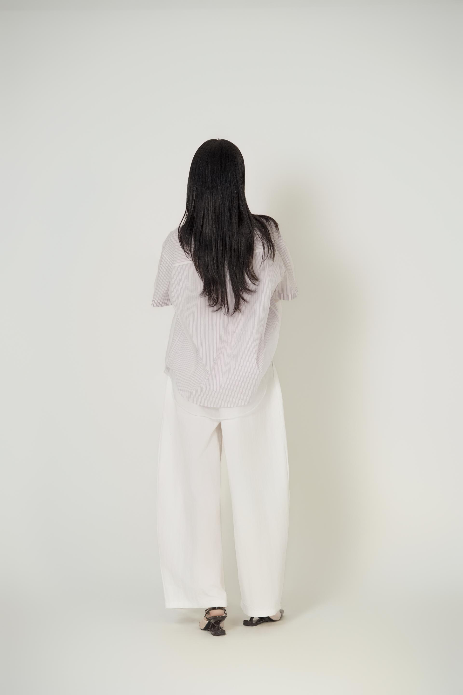 시스루 오간자 레이어드 셔츠