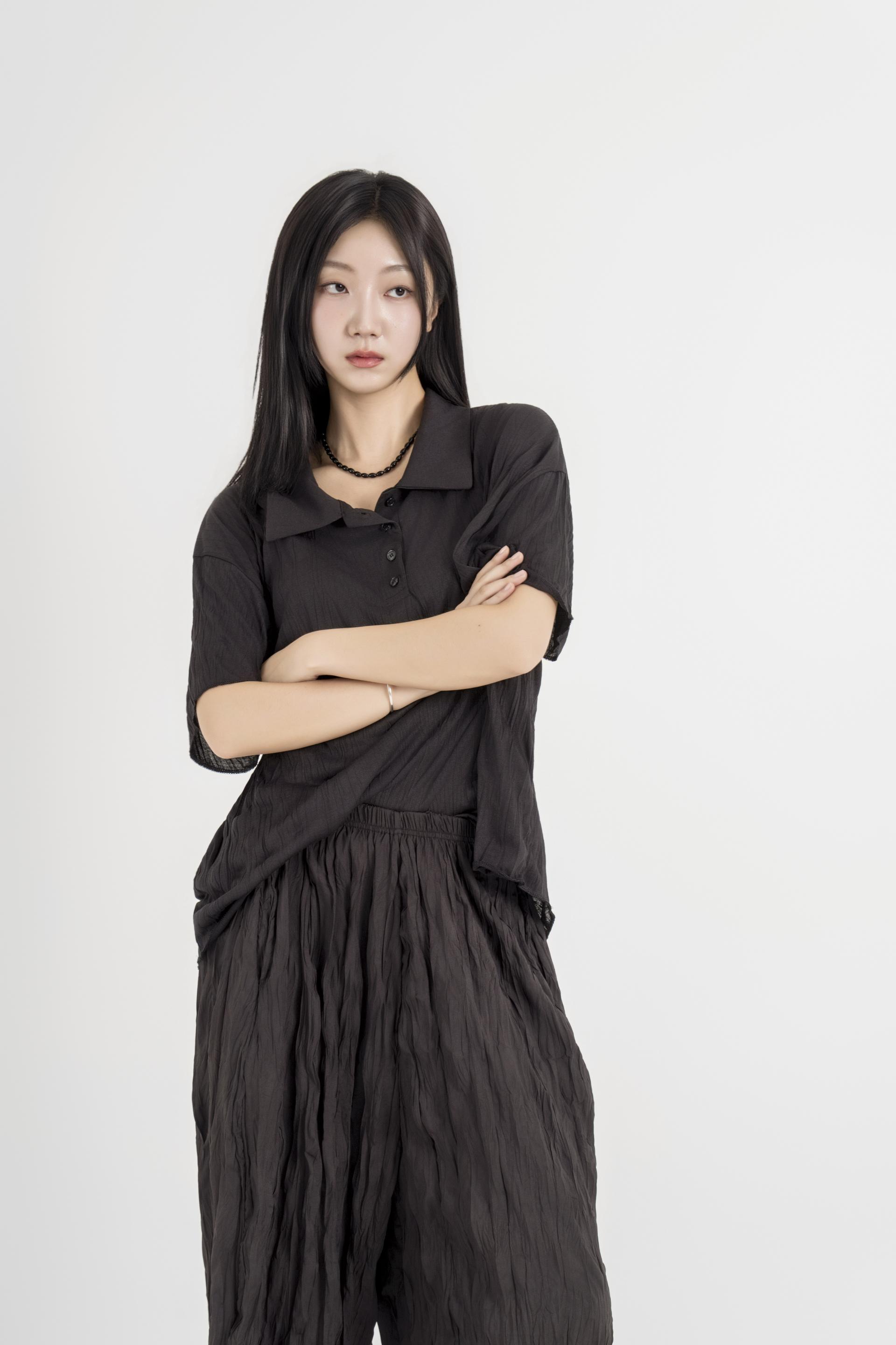 텍스처 볼륨 하렘 팬츠