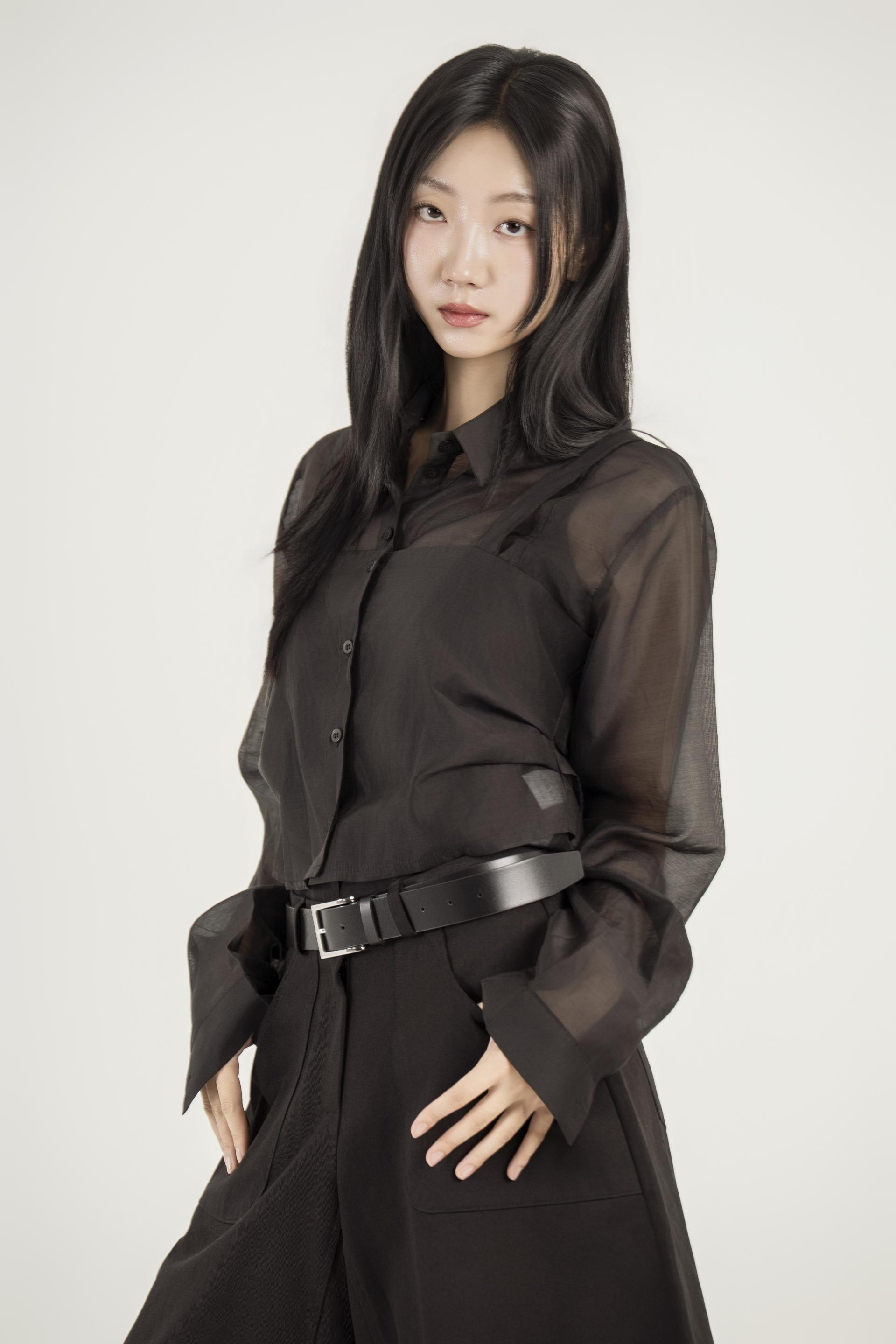 시스루 패널 레이어드 셔츠