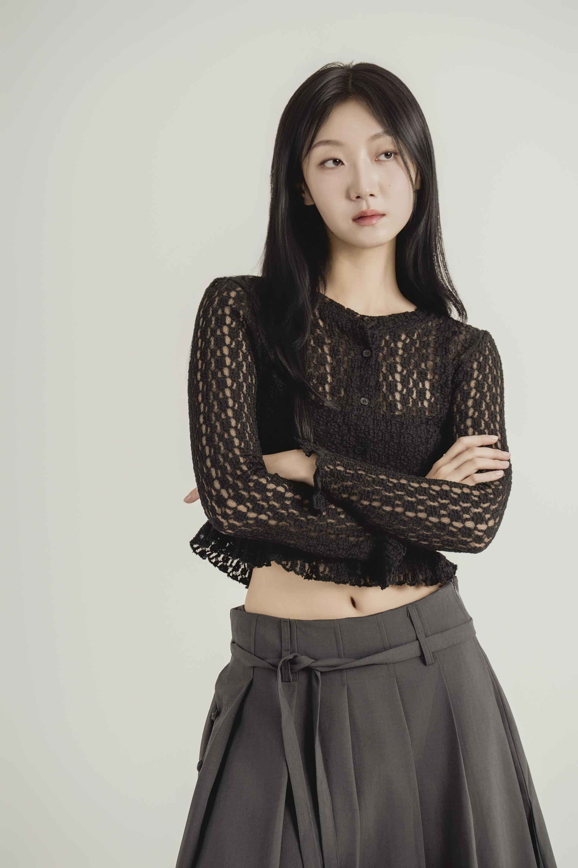 레이스 시어 크롭 가디건