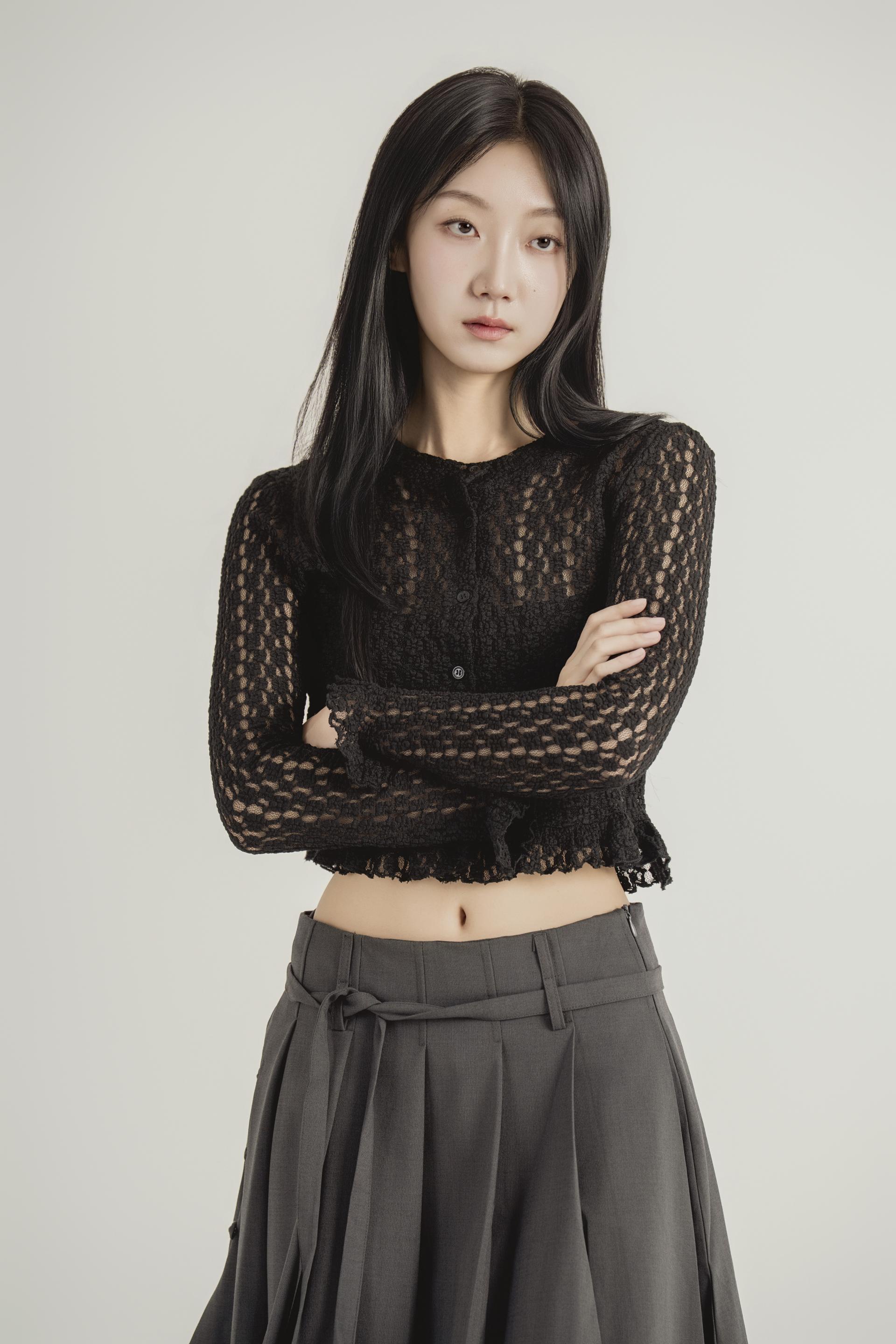 레이스 시어 크롭 가디건