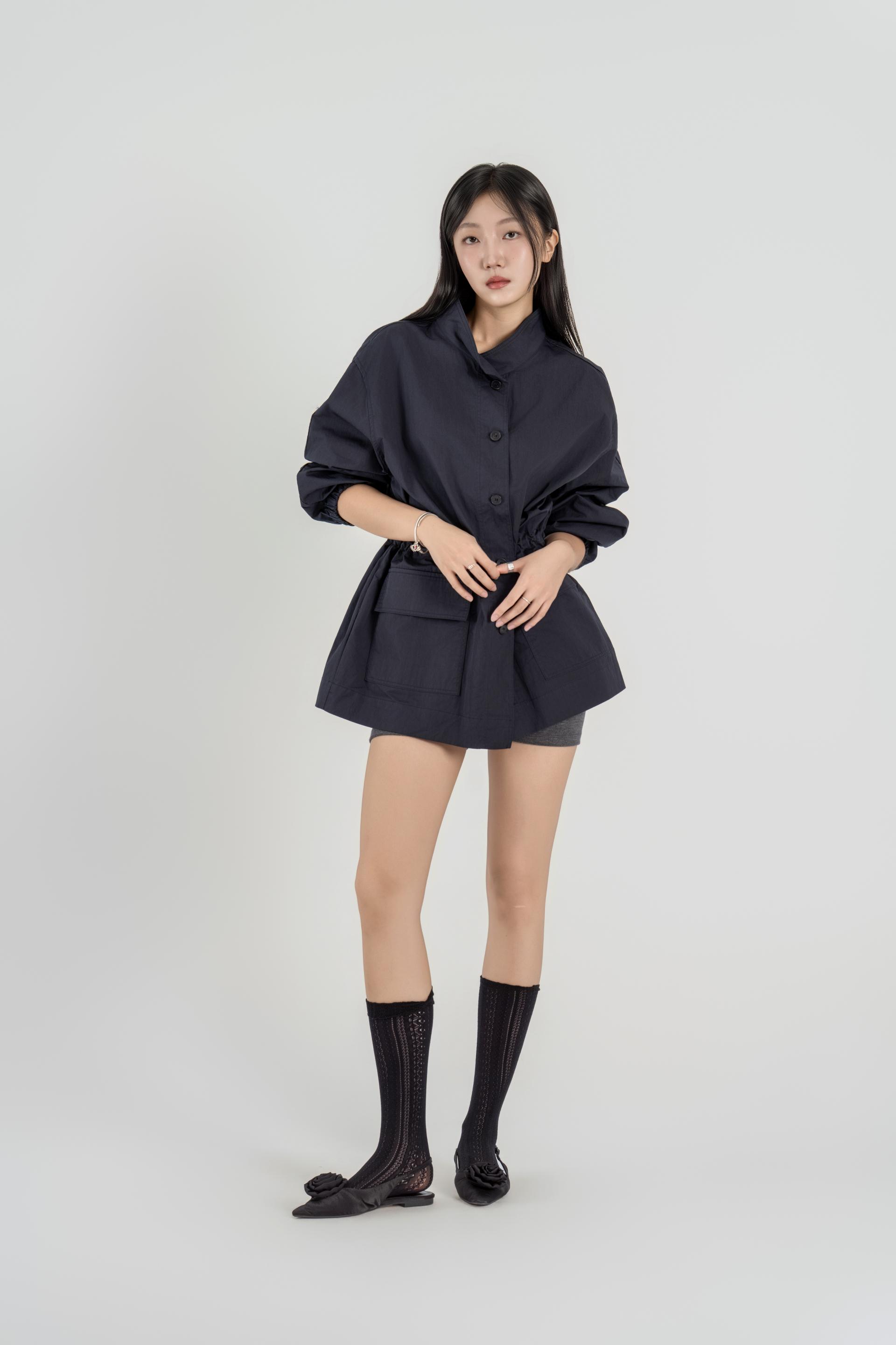 웨이스트 셔링 아웃포켓 필드 자켓