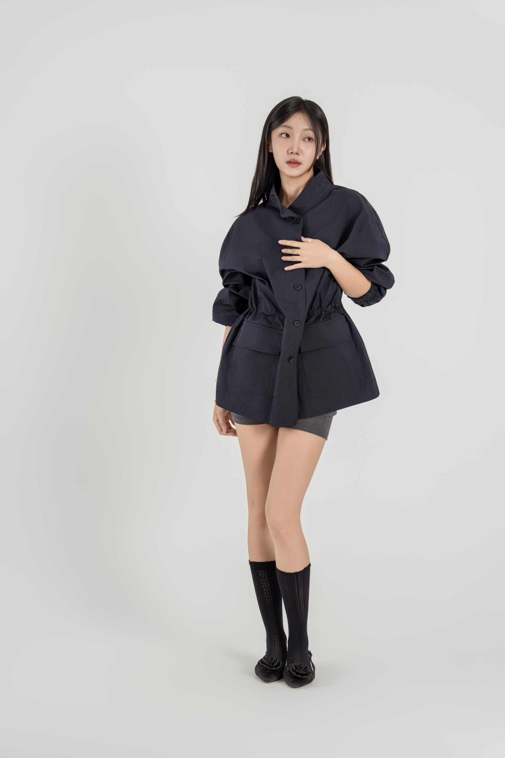 웨이스트 셔링 아웃포켓 필드 자켓