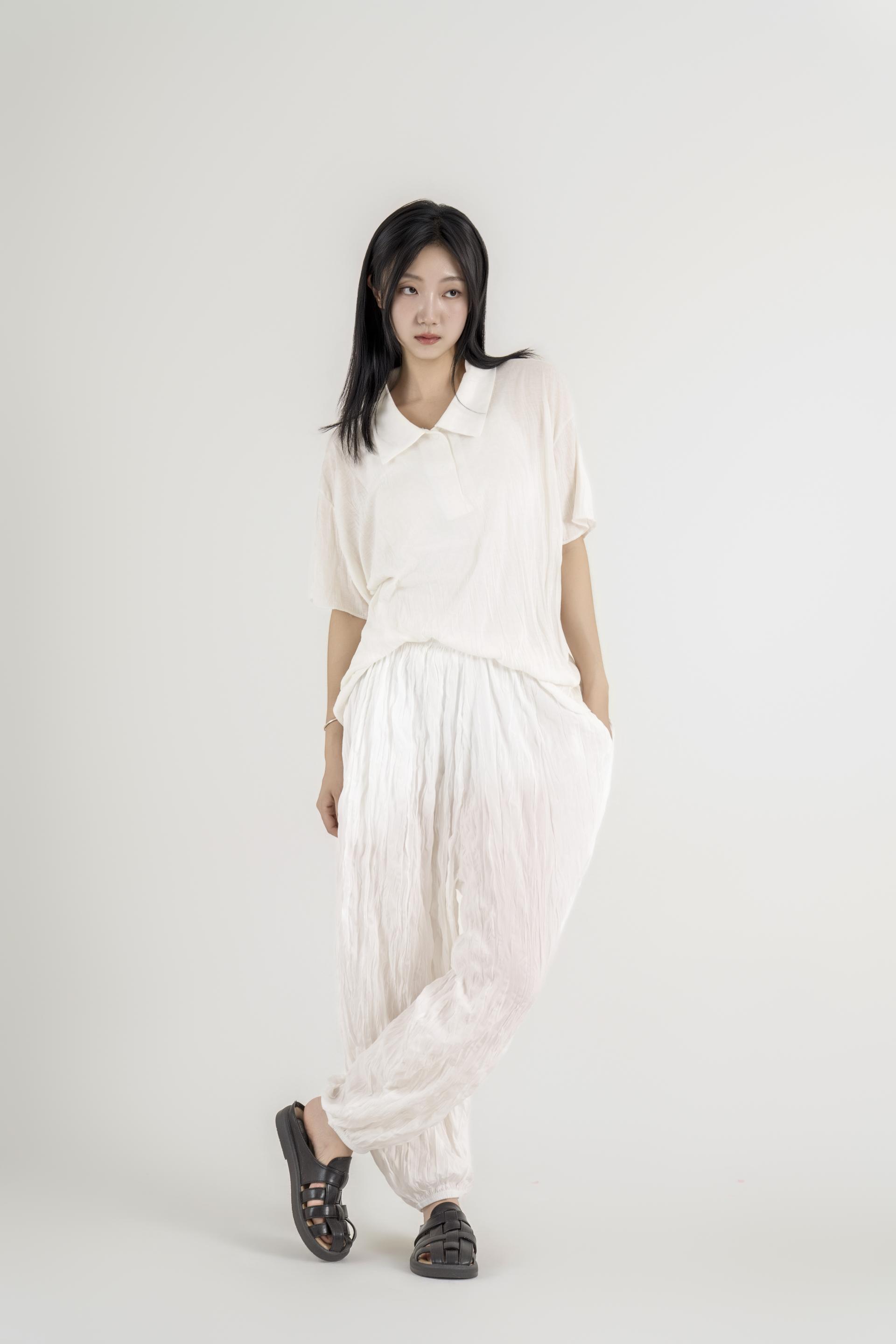 텍스처 볼륨 하렘 팬츠