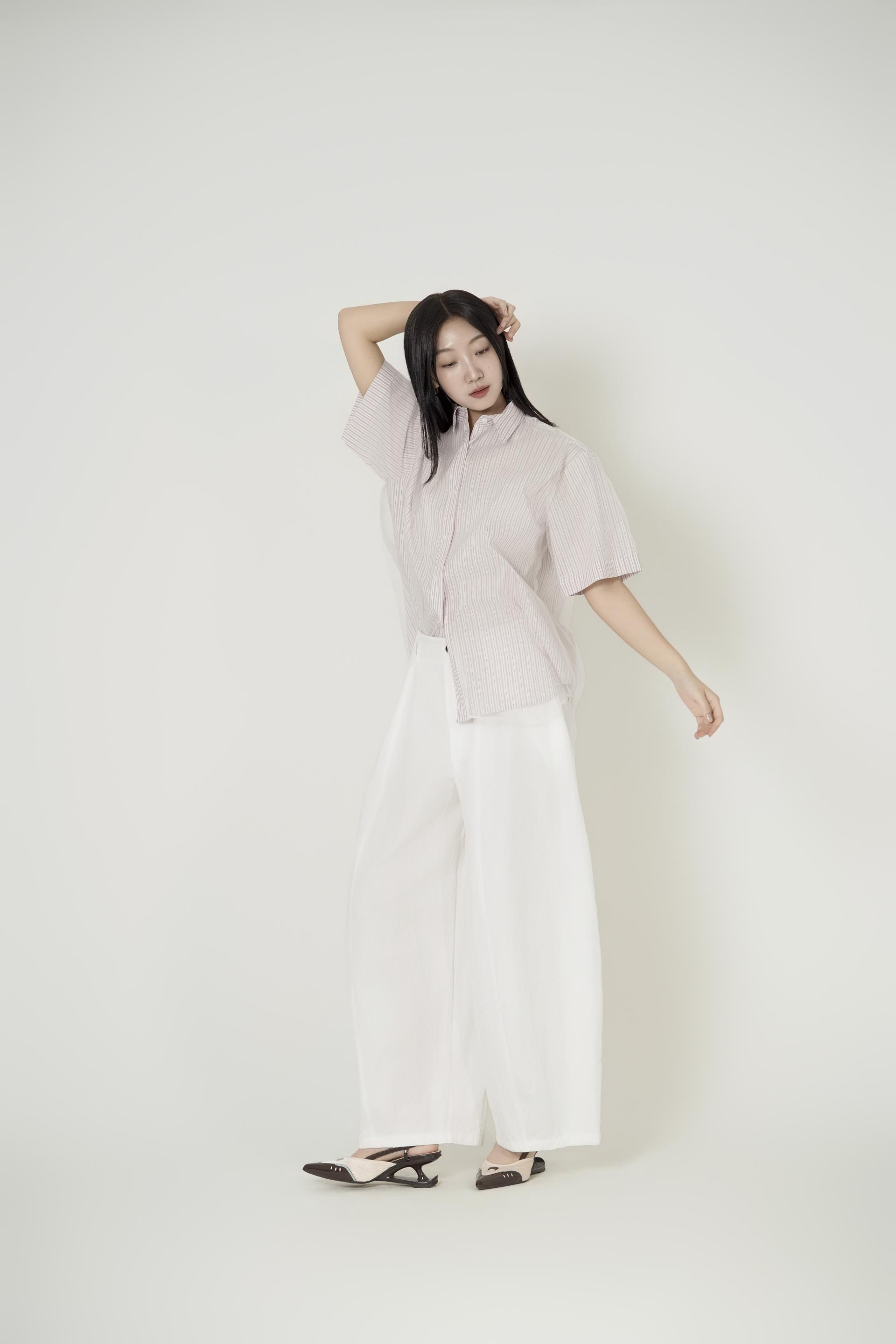 시스루 오간자 레이어드 셔츠