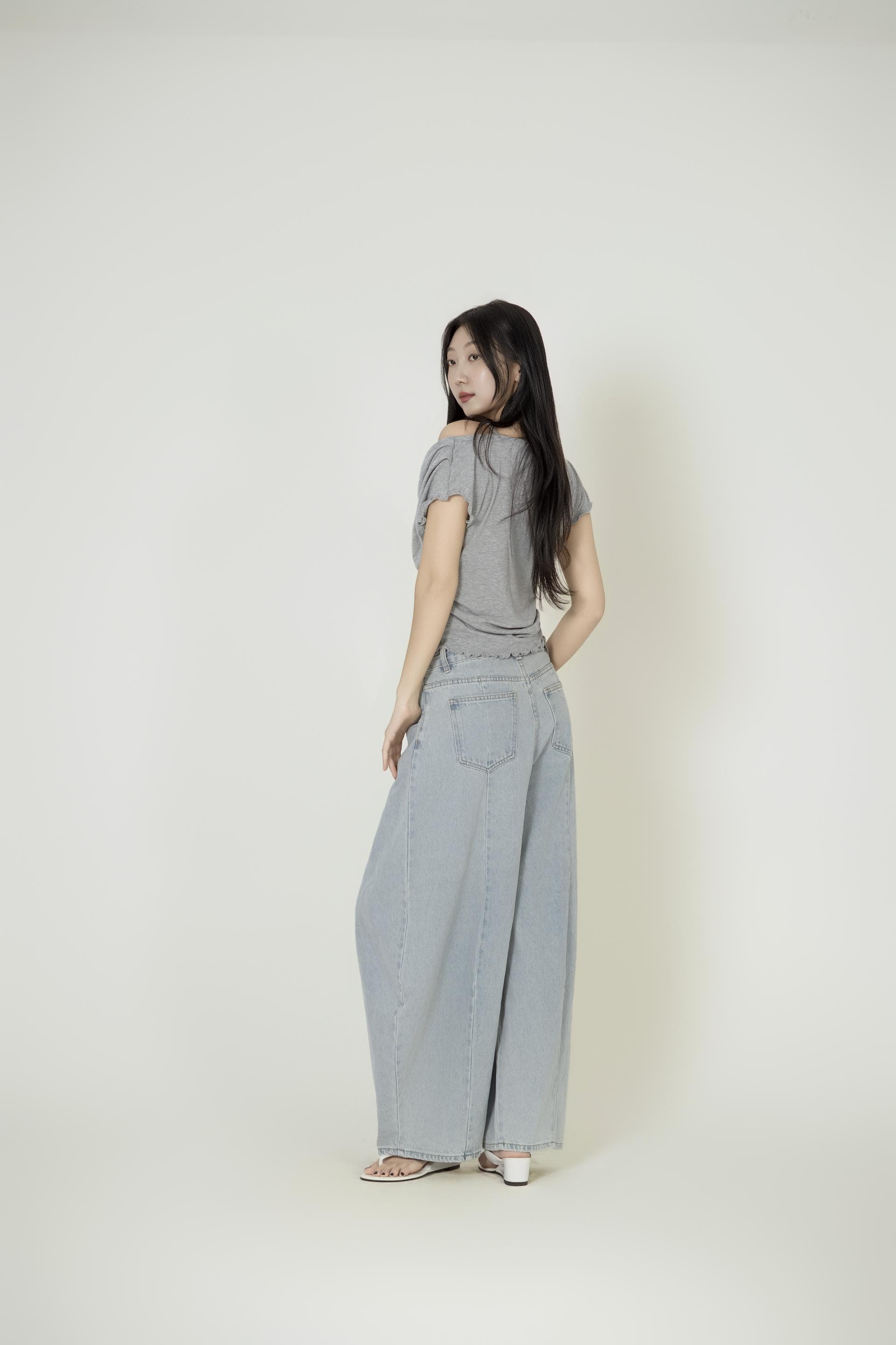 배색 리본칼라 크롭 투피스 복제