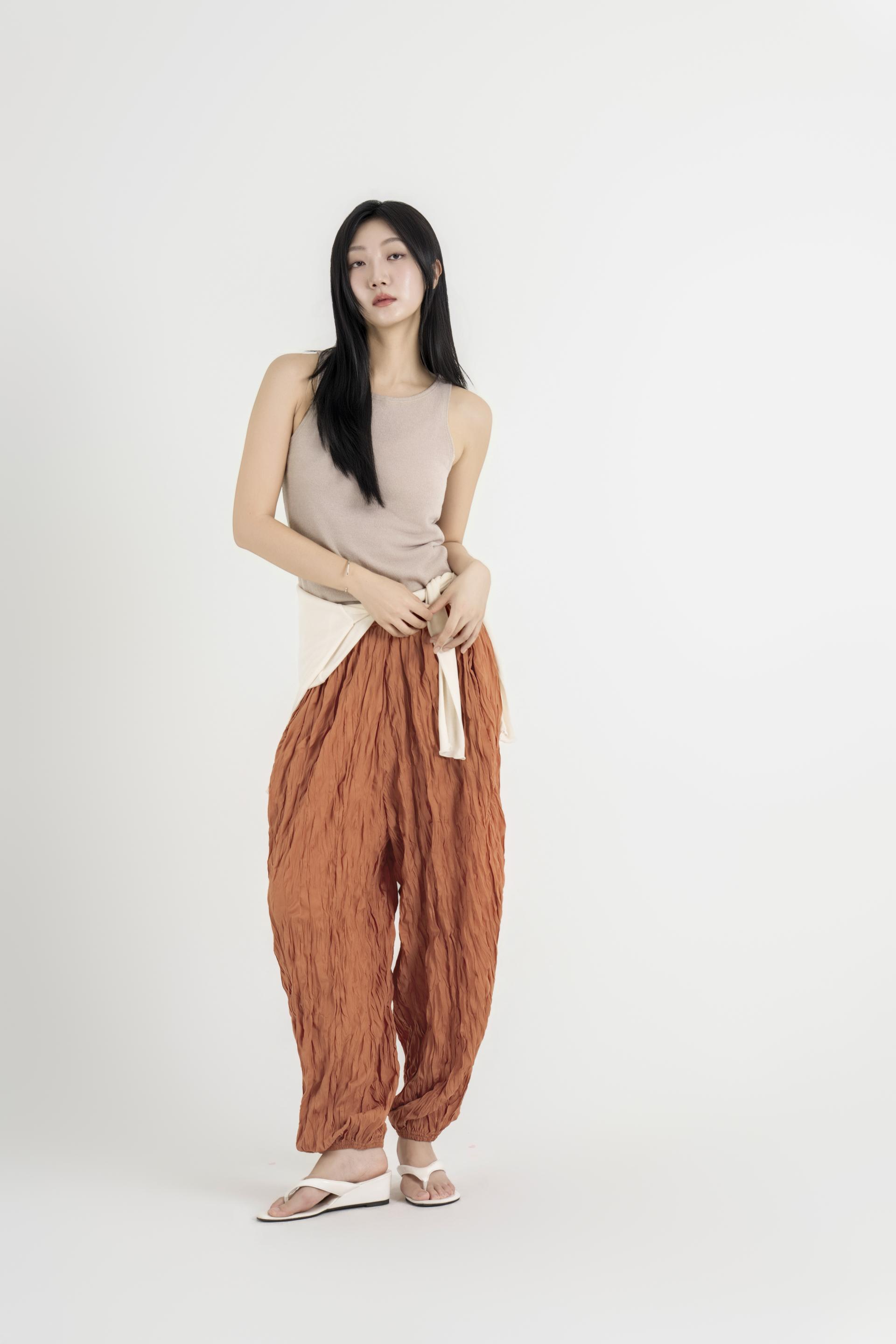 텍스처 볼륨 하렘 팬츠