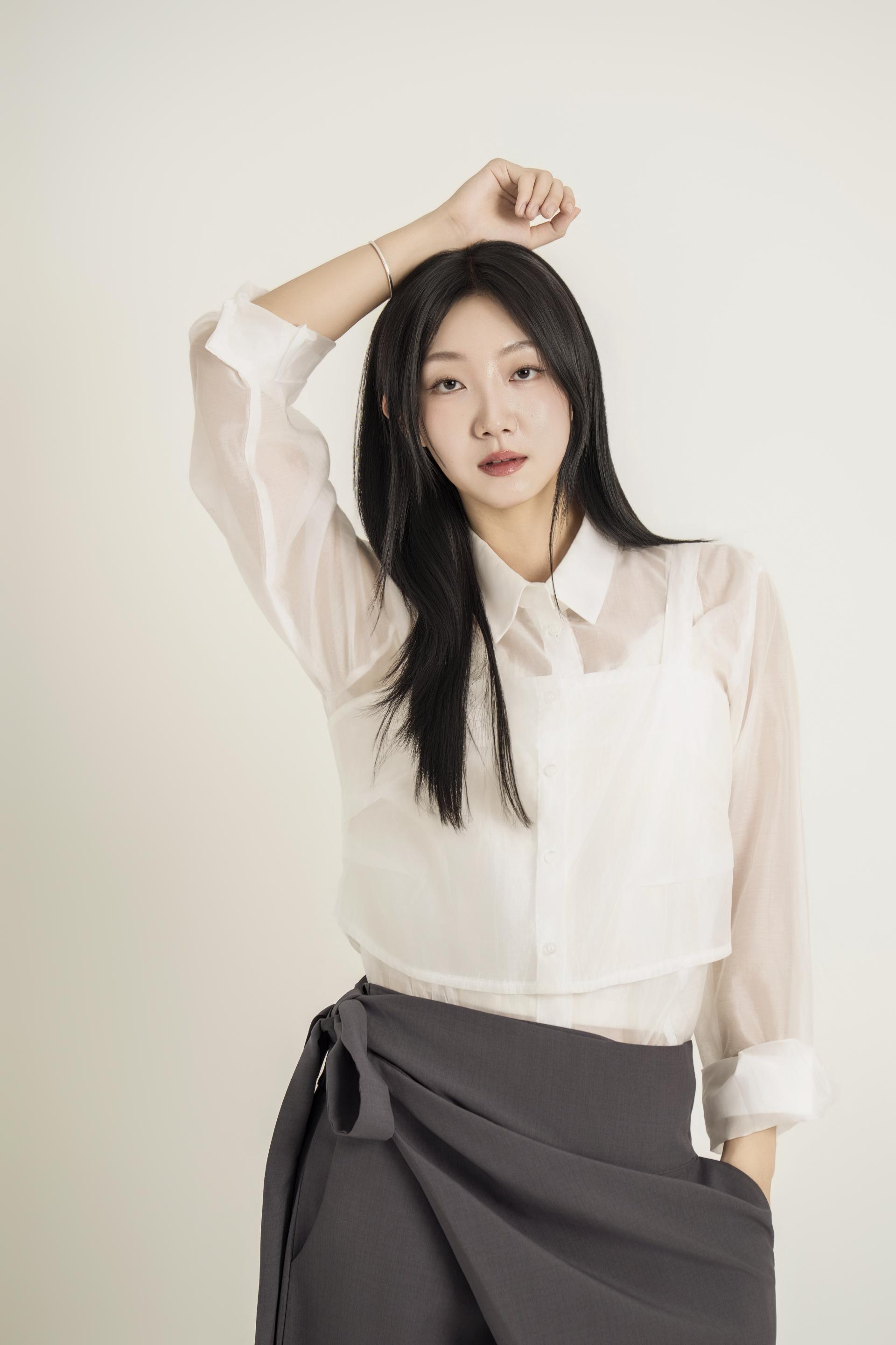 시스루 패널 레이어드 셔츠