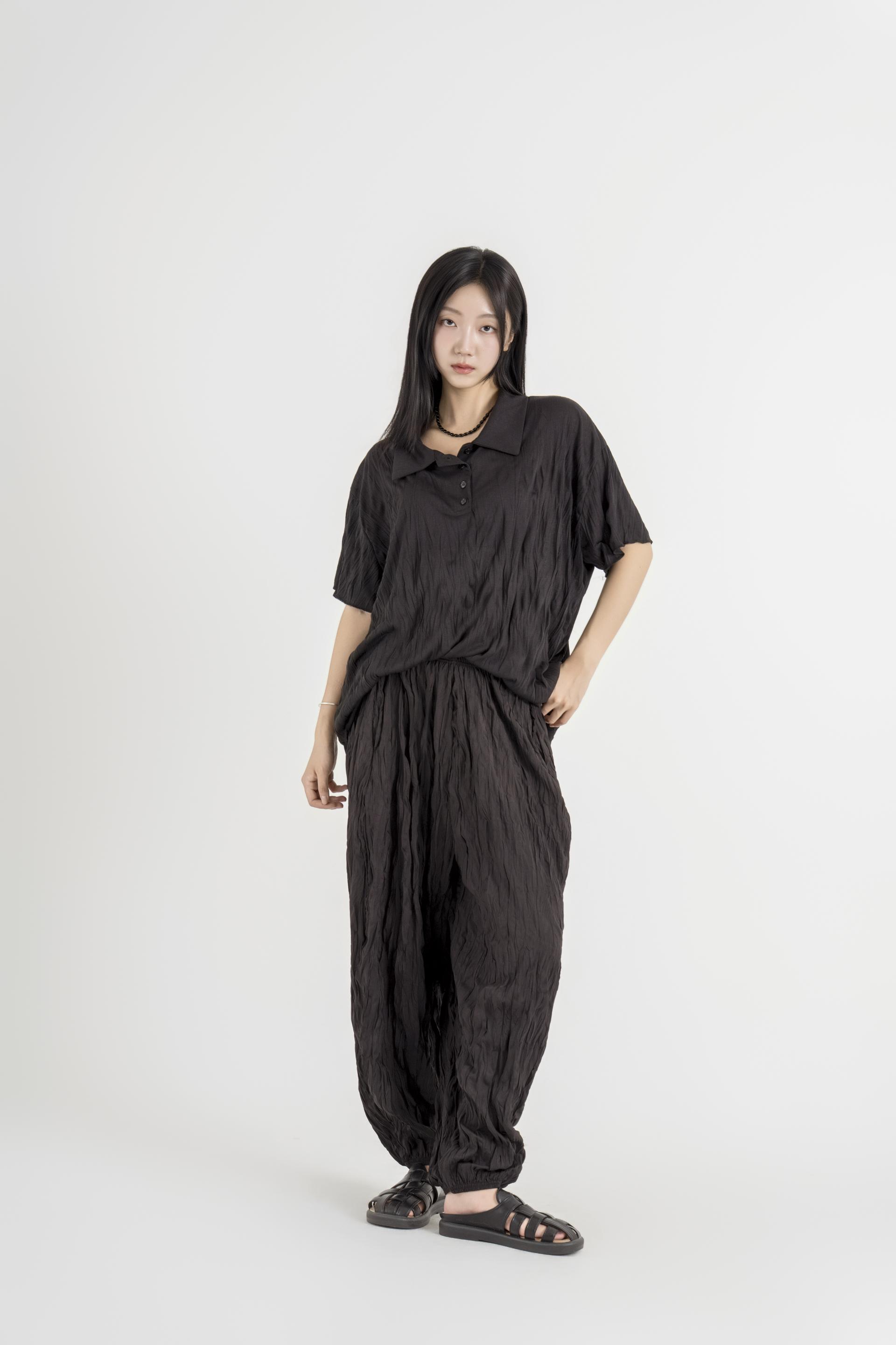텍스처 볼륨 하렘 팬츠