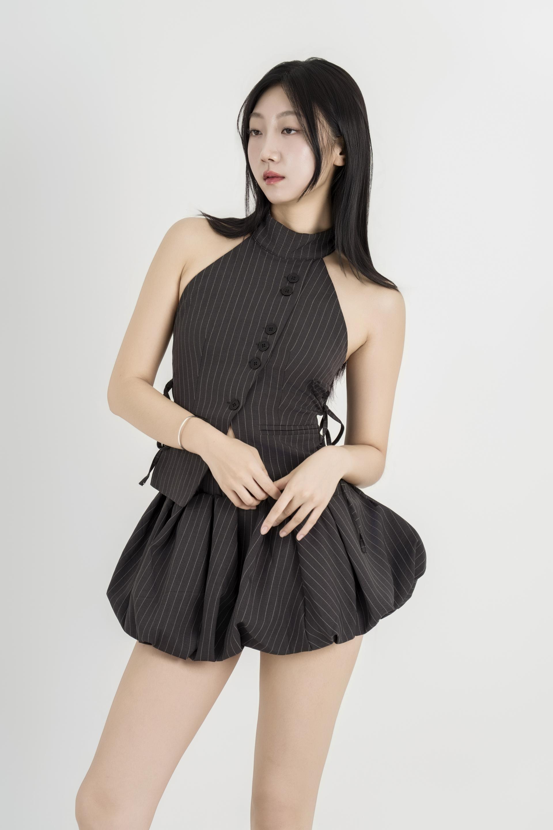 홀터 베스트 벌룬 셋업