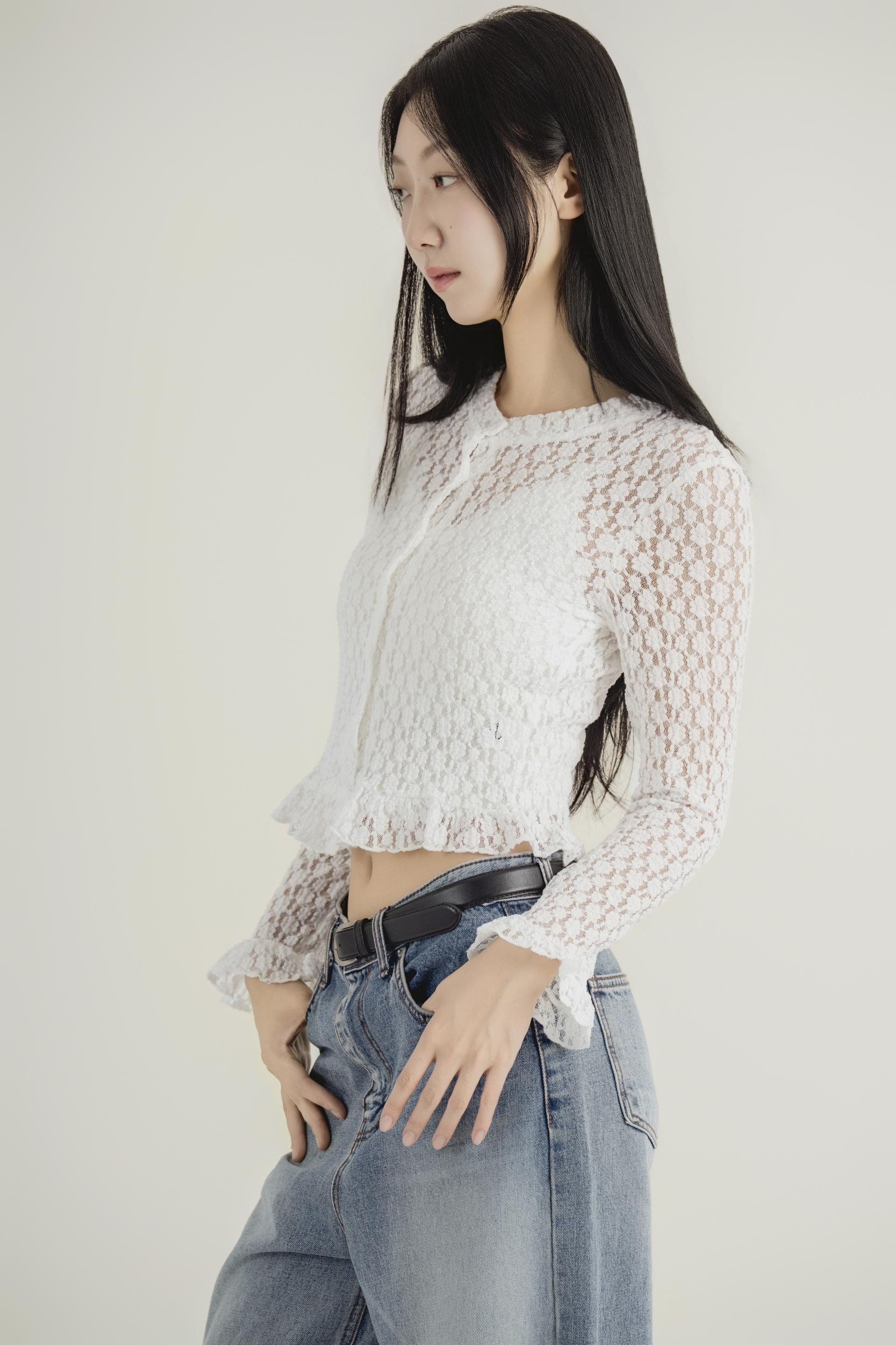 레이스 시어 크롭 가디건