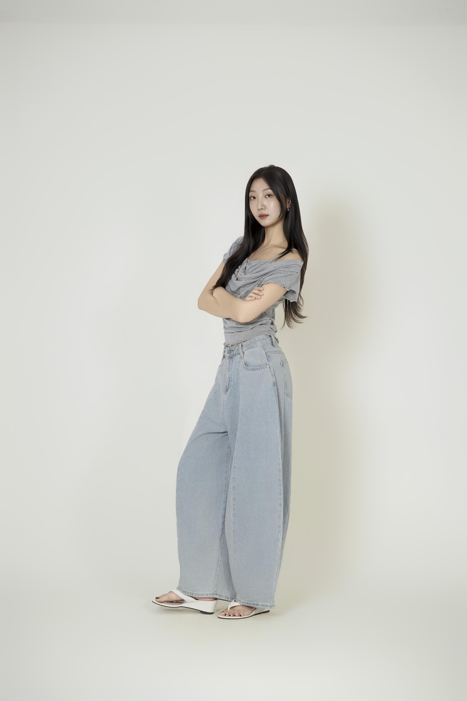 배색 리본칼라 크롭 투피스 복제