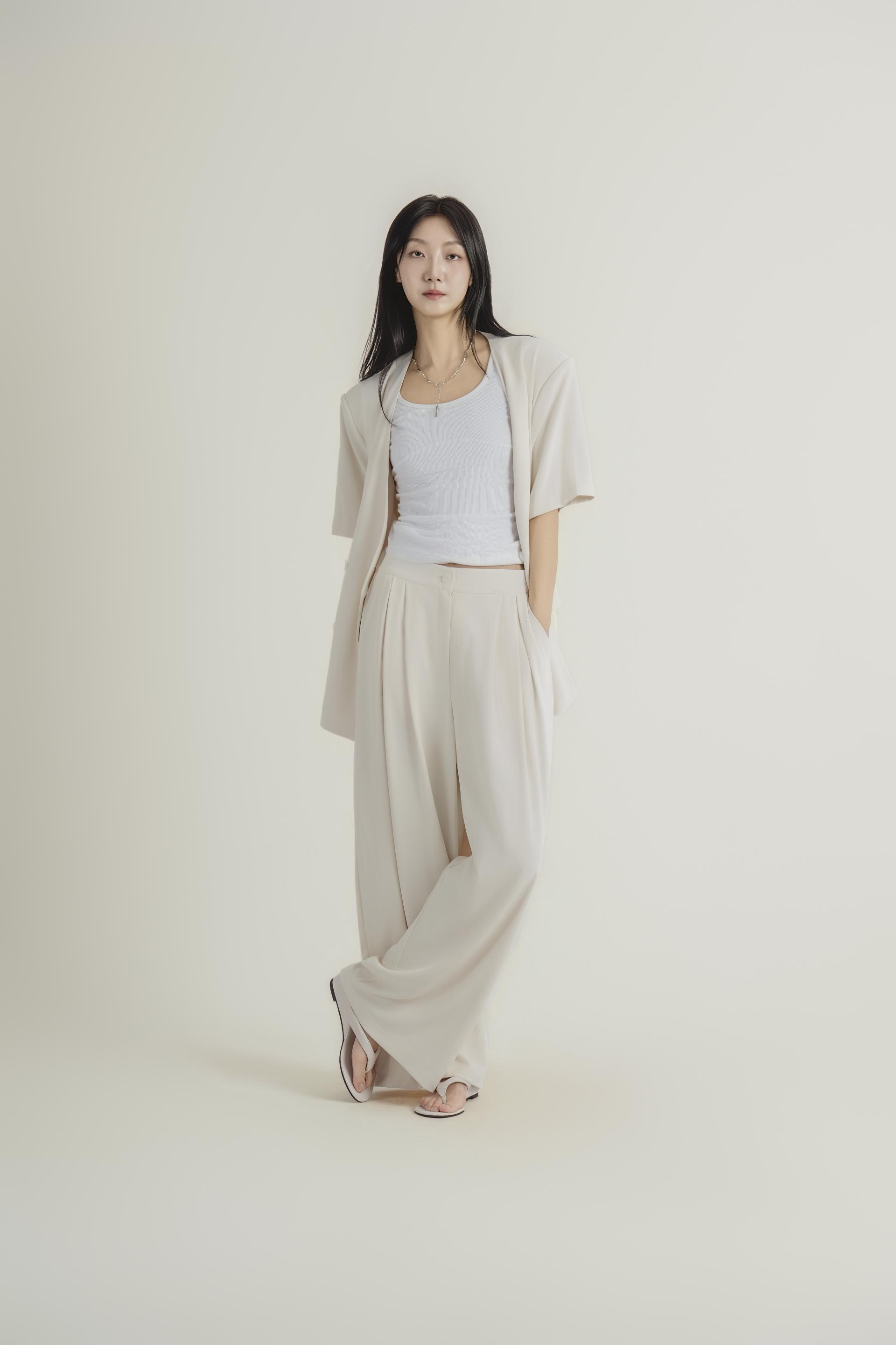 노카라 더블 와이드 팬츠 셋업