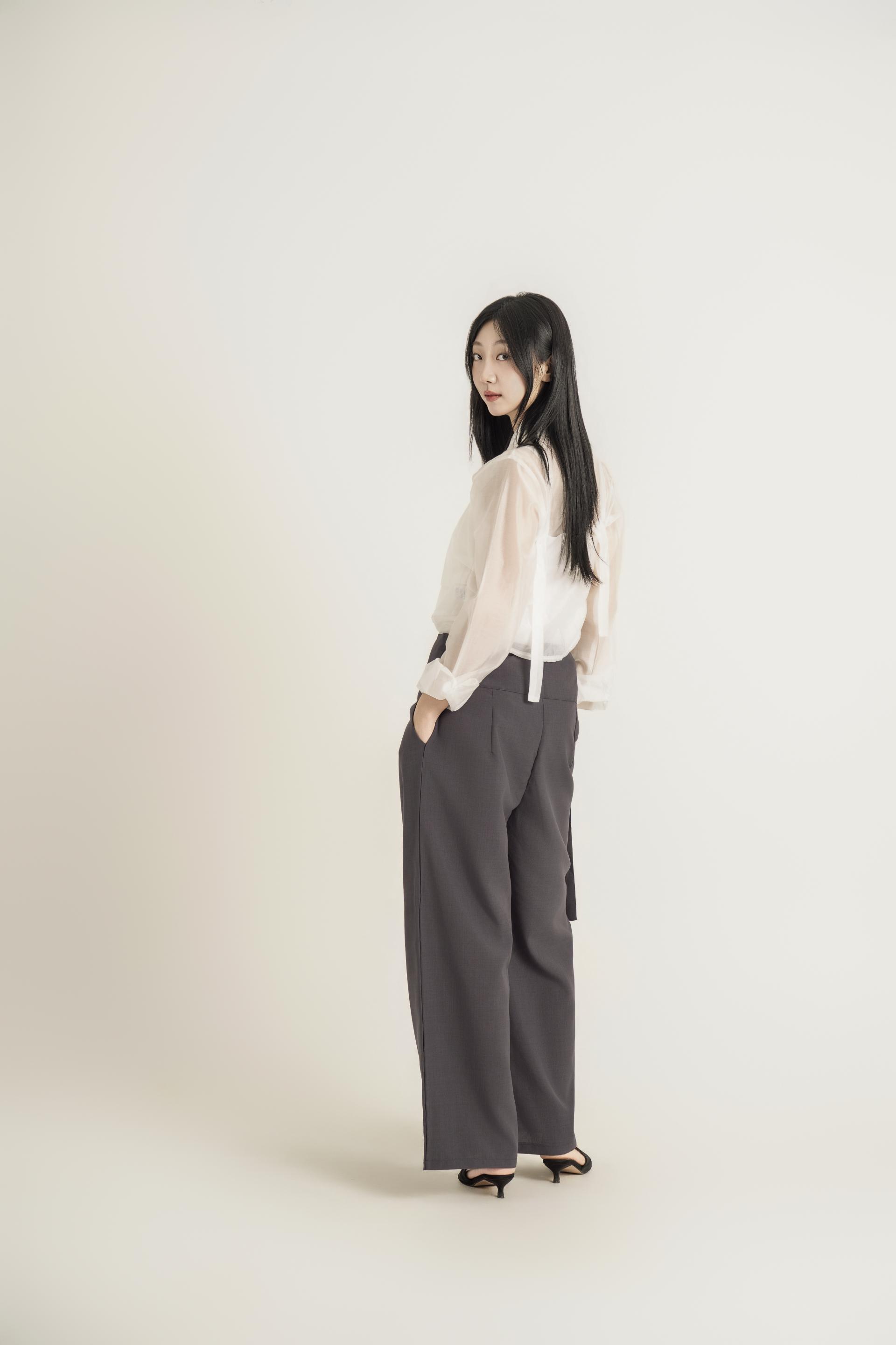 시스루 패널 레이어드 셔츠