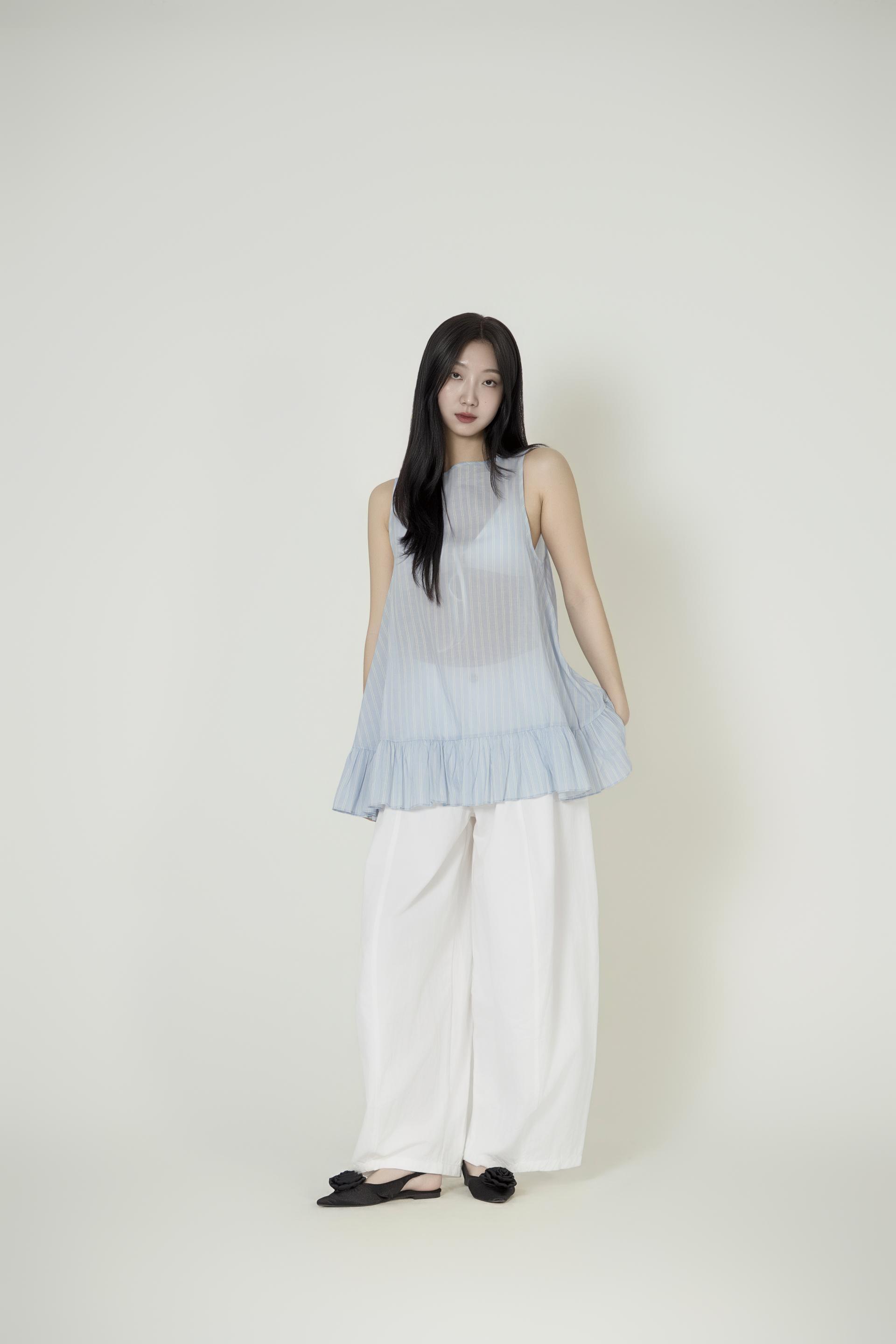 핀턱 와이드 롱 팬츠