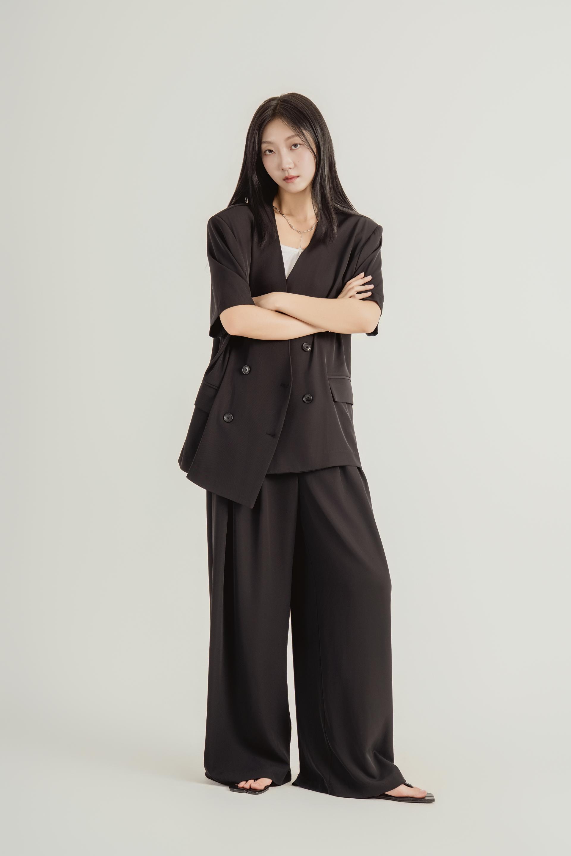 노카라 더블 와이드 팬츠 셋업