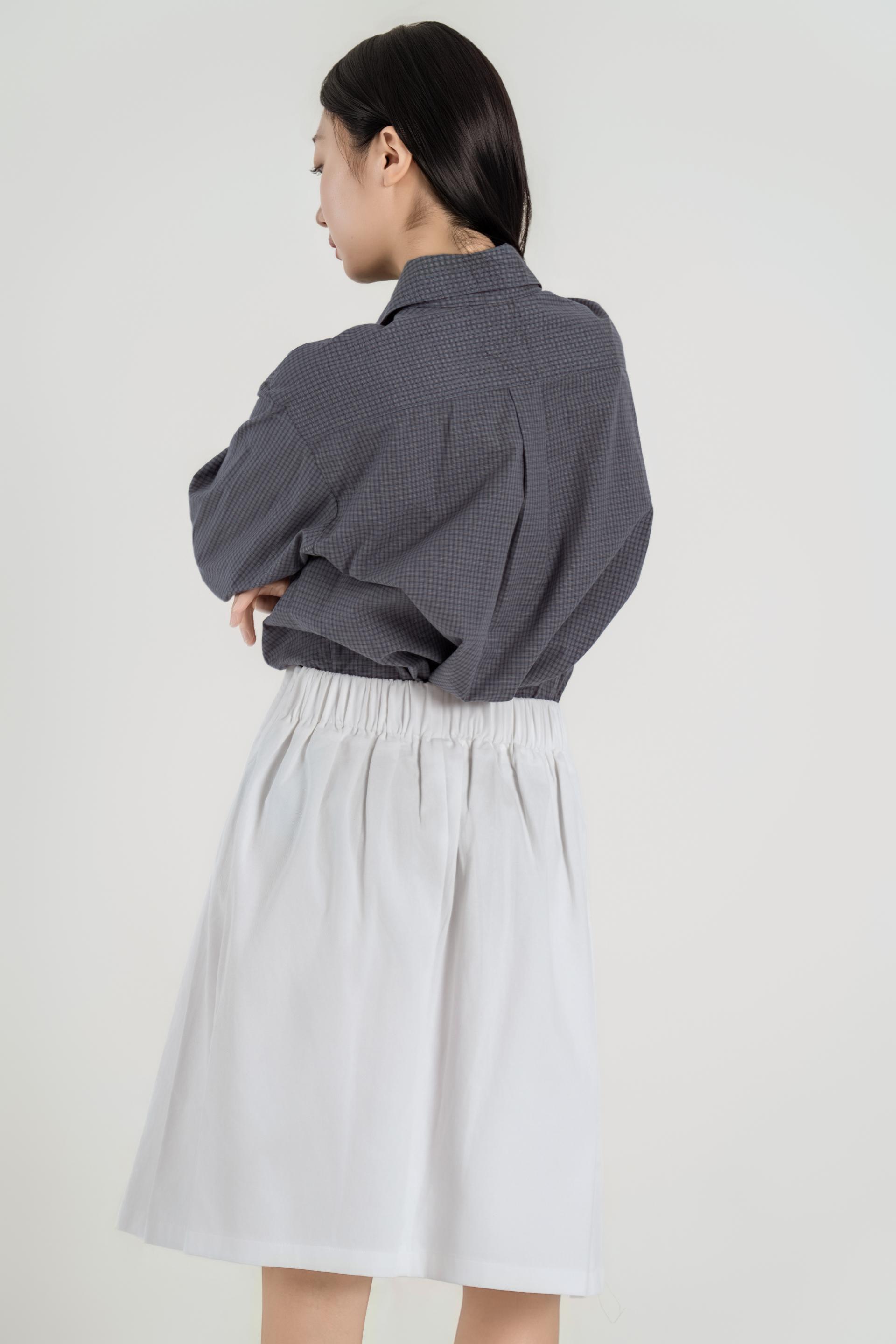 마이크로 체크 오버 셔츠