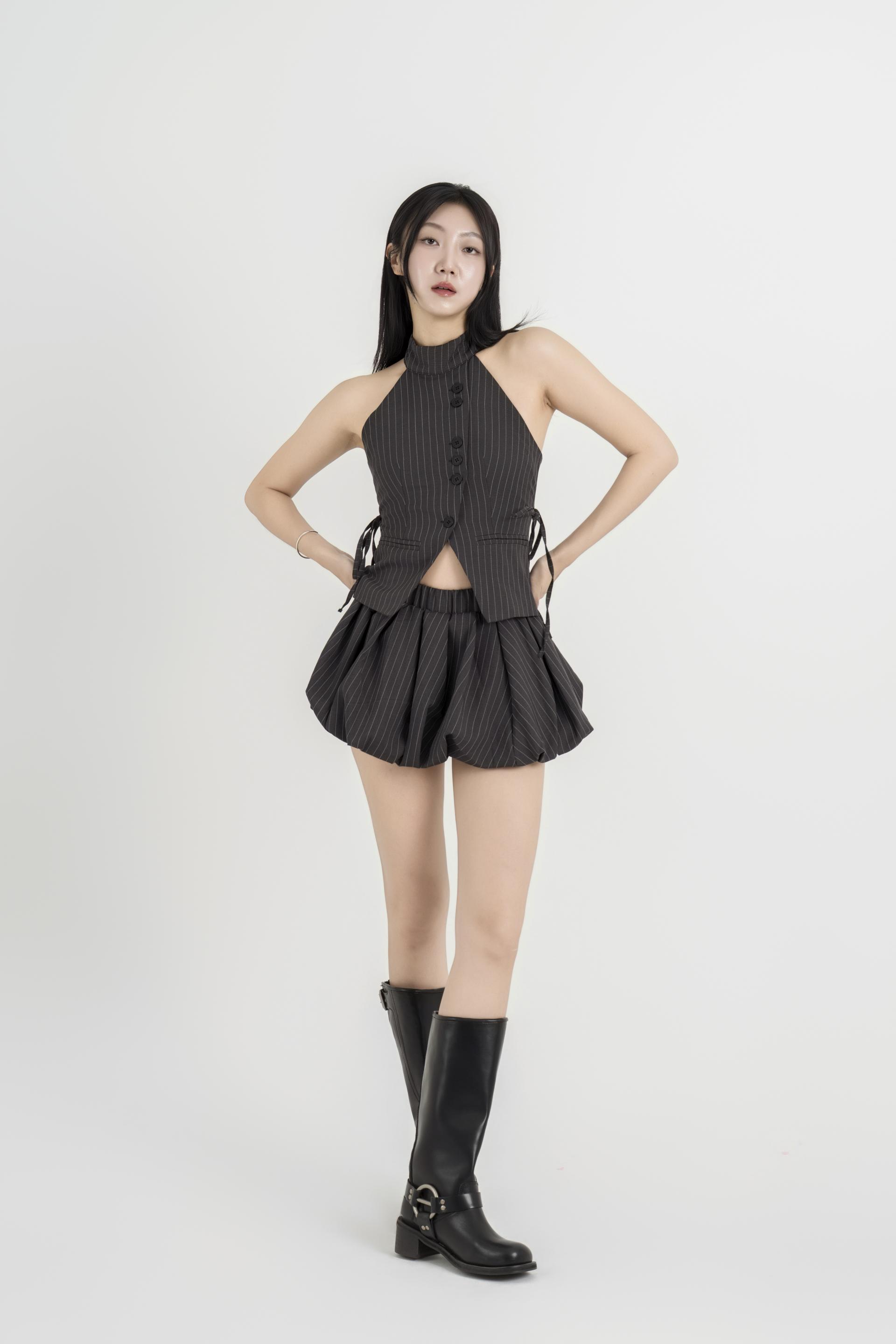홀터 베스트 벌룬 셋업