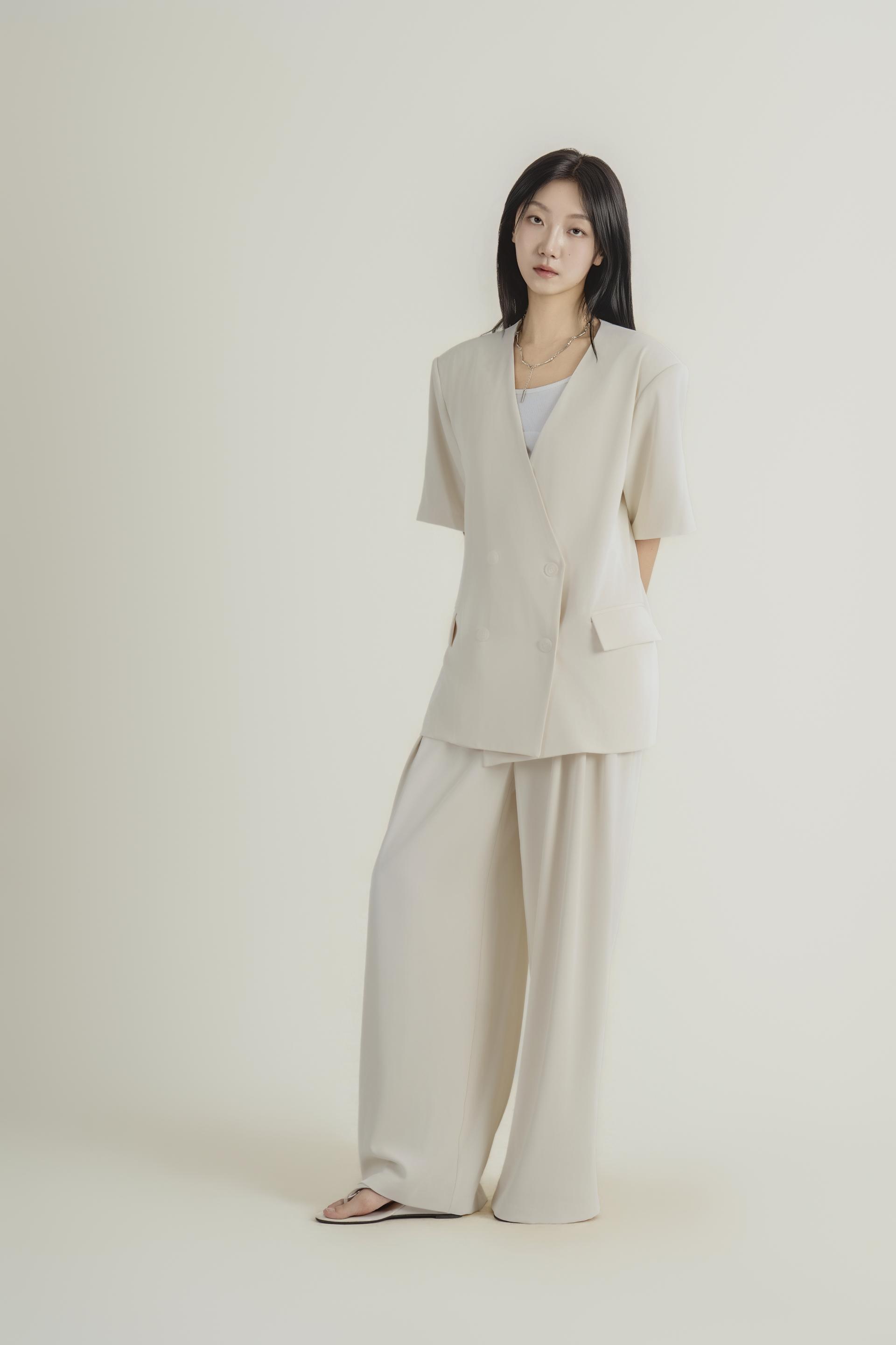 노카라 더블 와이드 팬츠 셋업