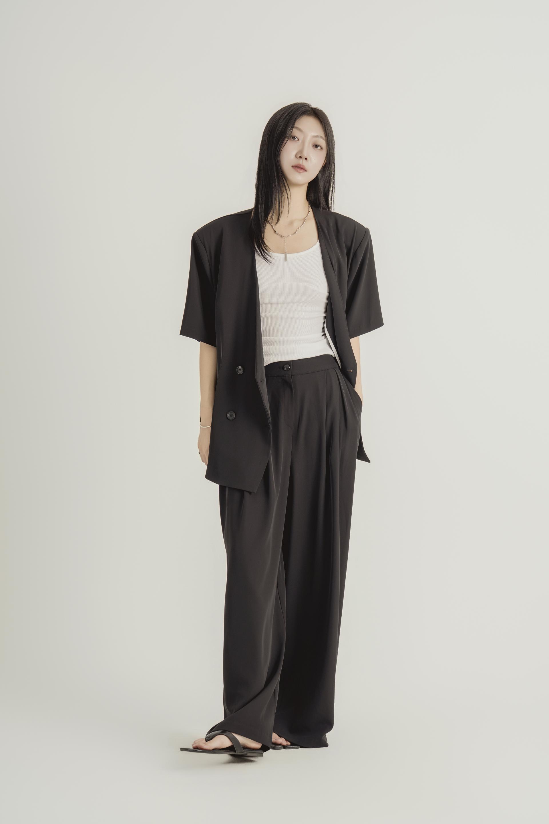 노카라 더블 와이드 팬츠 셋업