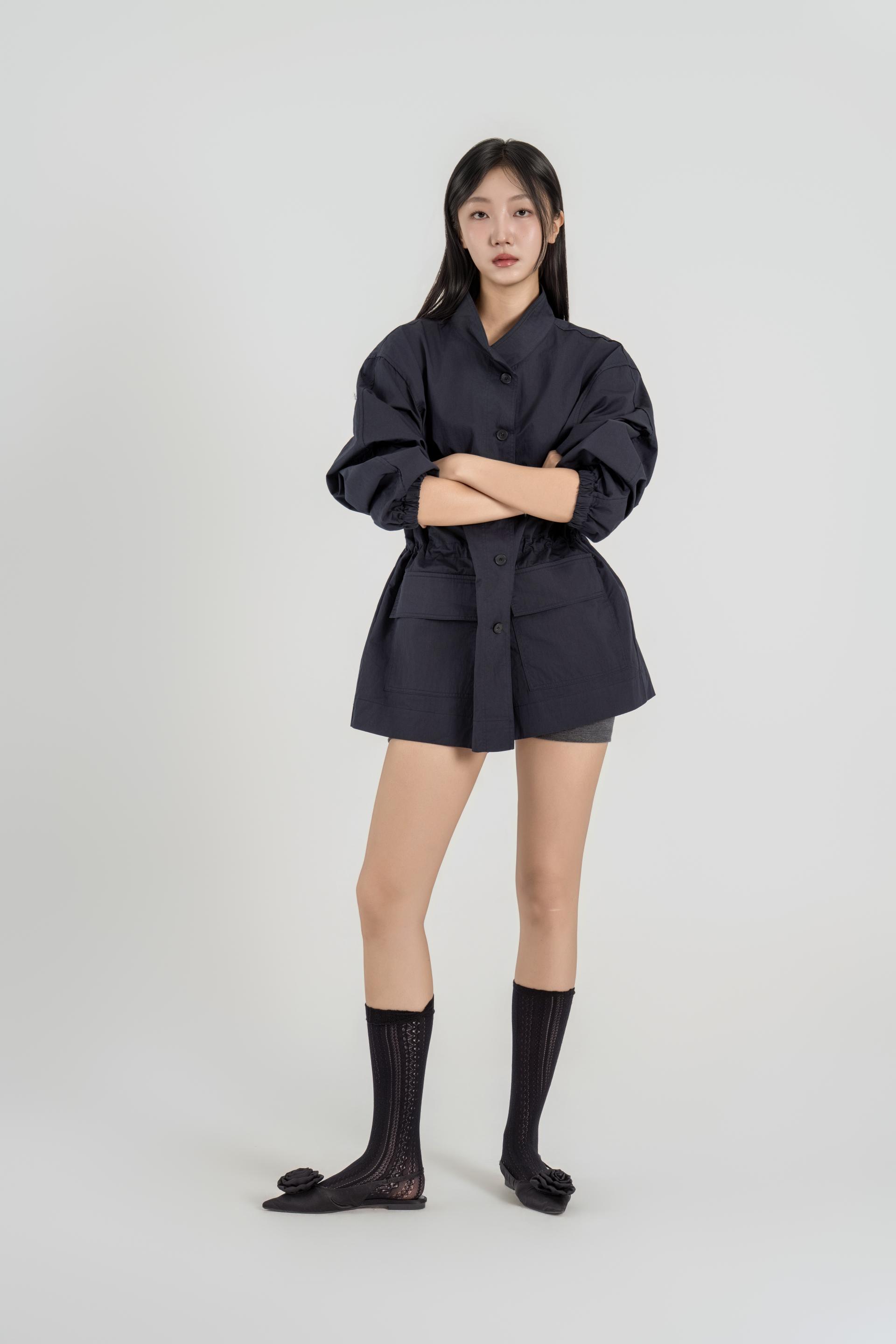 웨이스트 셔링 아웃포켓 필드 자켓