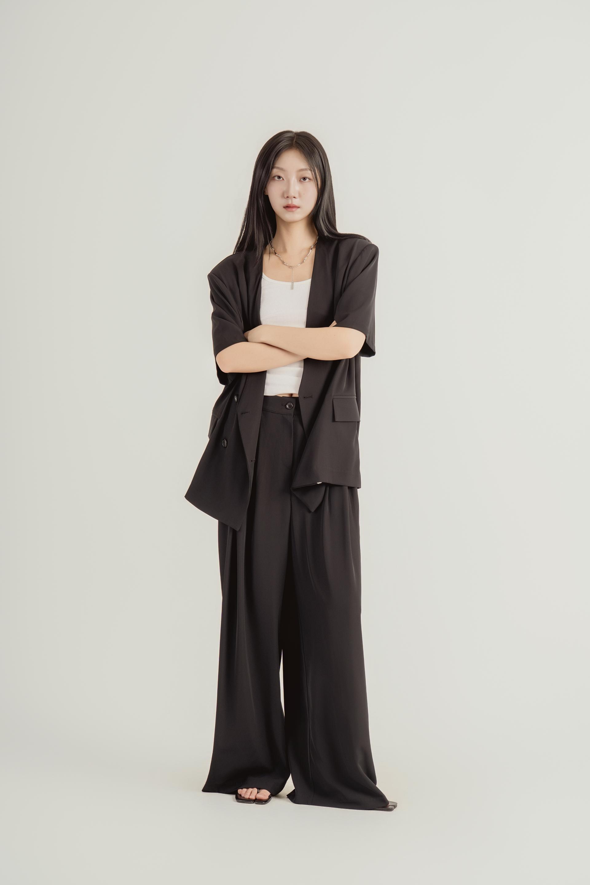 노카라 더블 와이드 팬츠 셋업