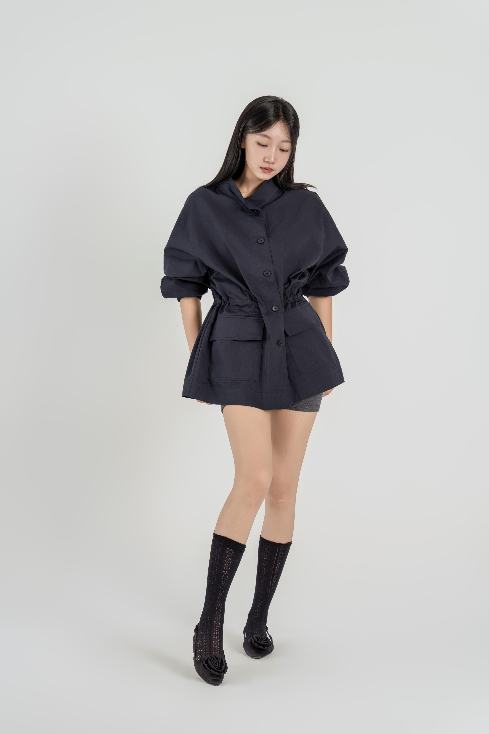 웨이스트 셔링 아웃포켓 필드 자켓