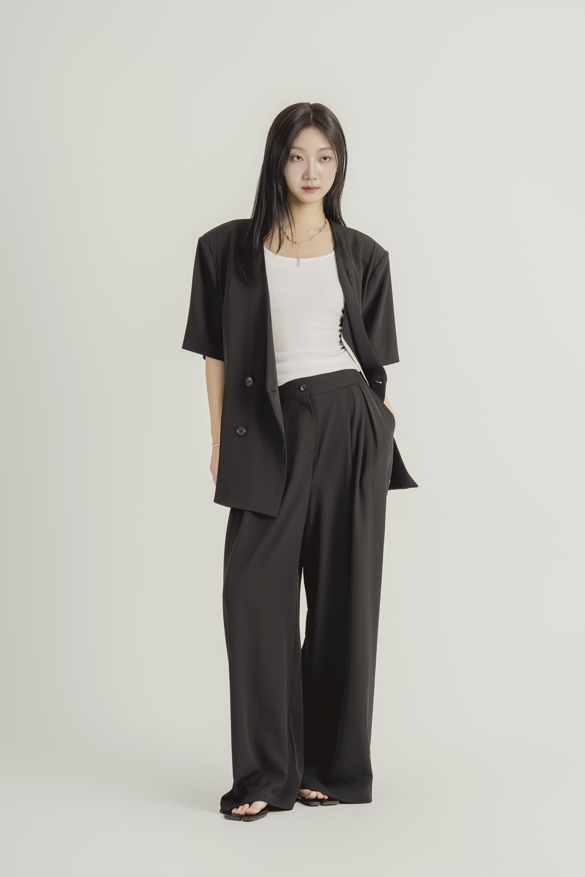 노카라 더블 와이드 팬츠 셋업