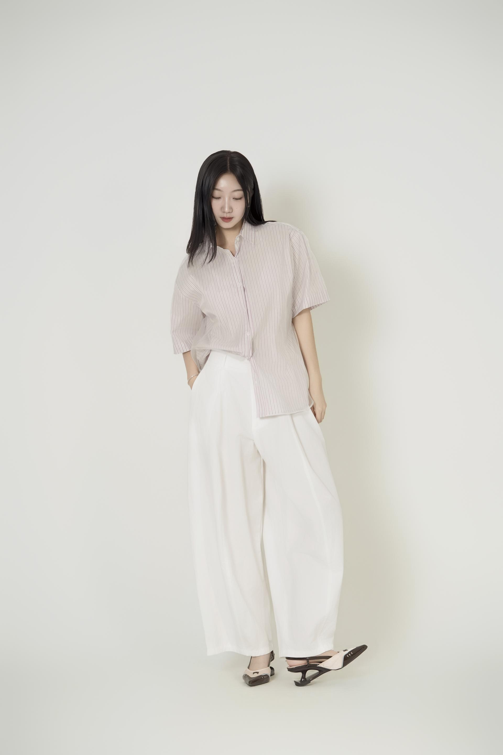 시스루 오간자 레이어드 셔츠