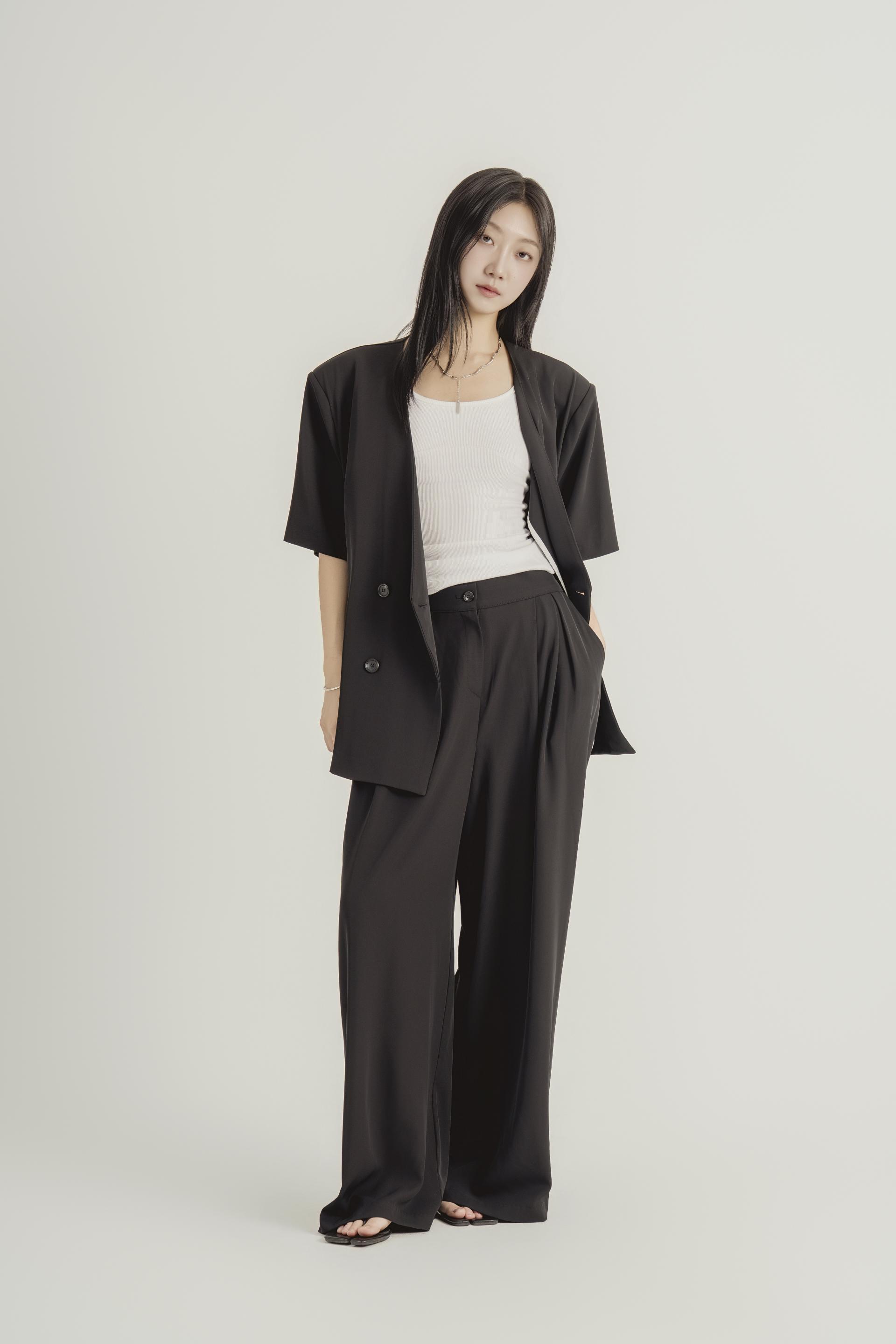 노카라 더블 와이드 팬츠 셋업