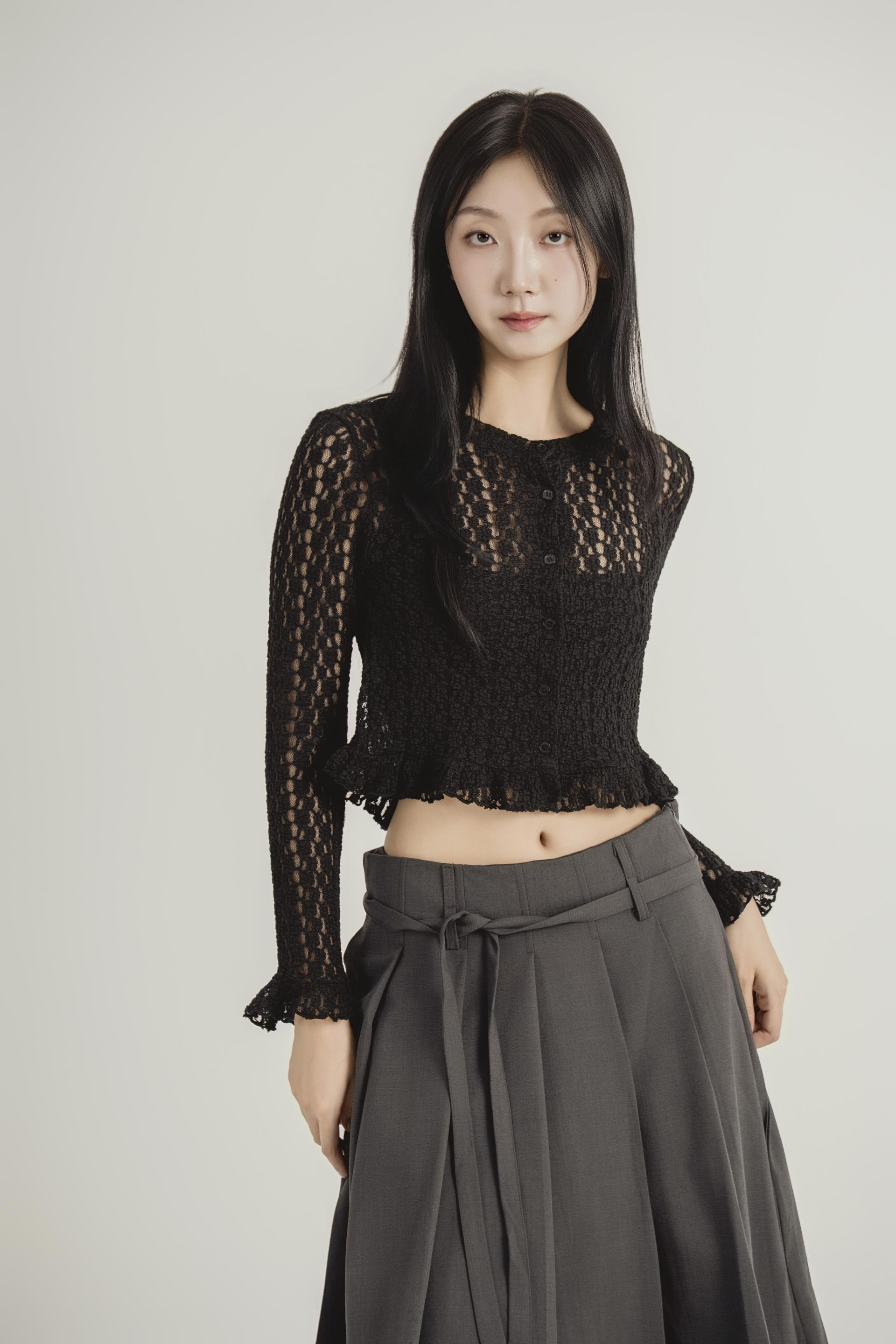 레이스 시어 크롭 가디건