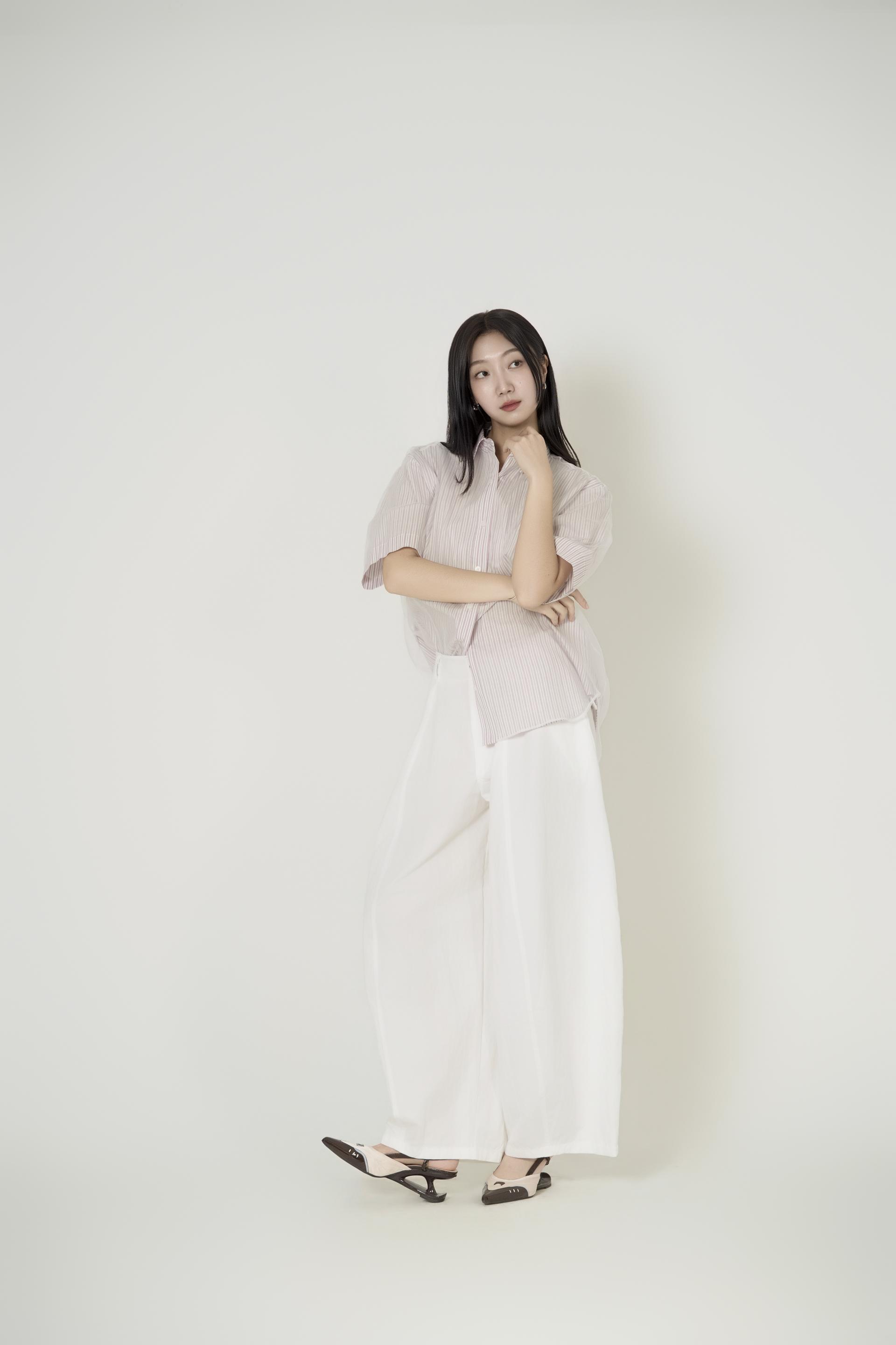 시스루 오간자 레이어드 셔츠
