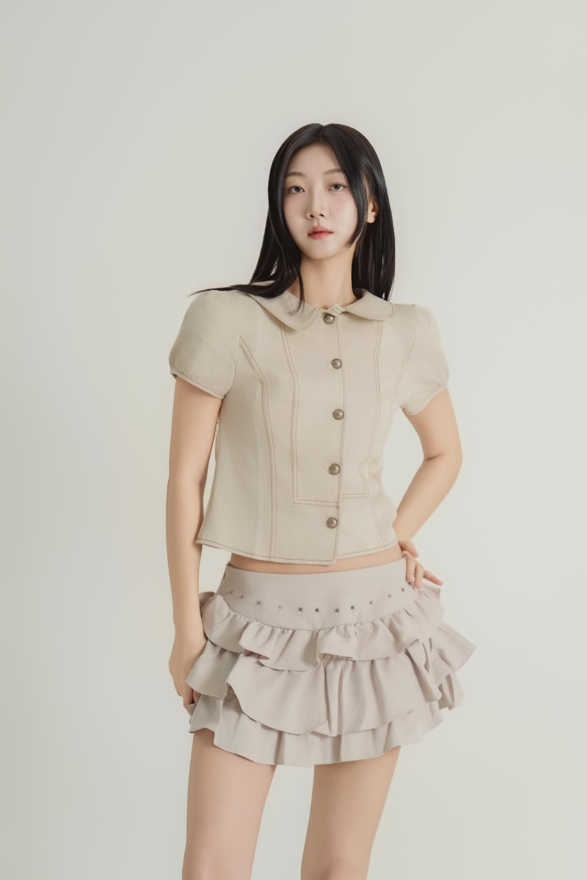 티어드러플 미니스커트 셋업