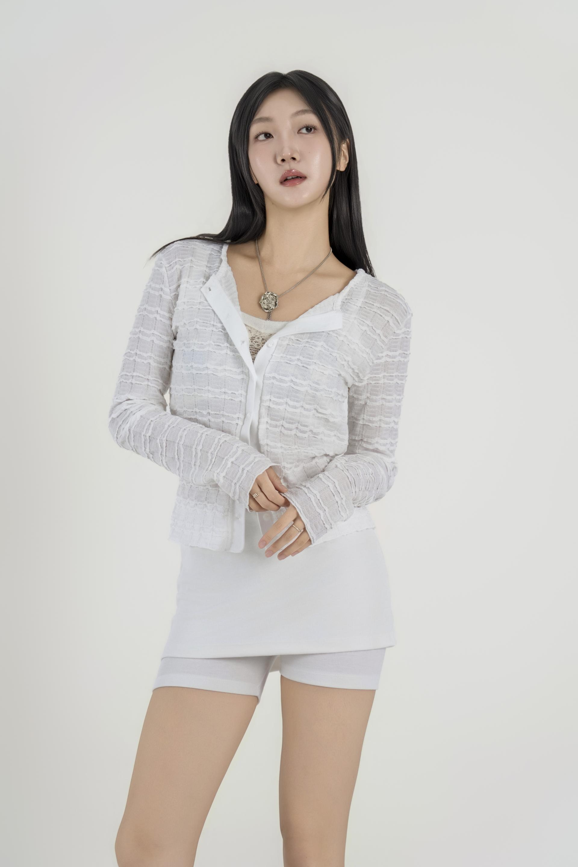 링클웨이브 시어 가디건